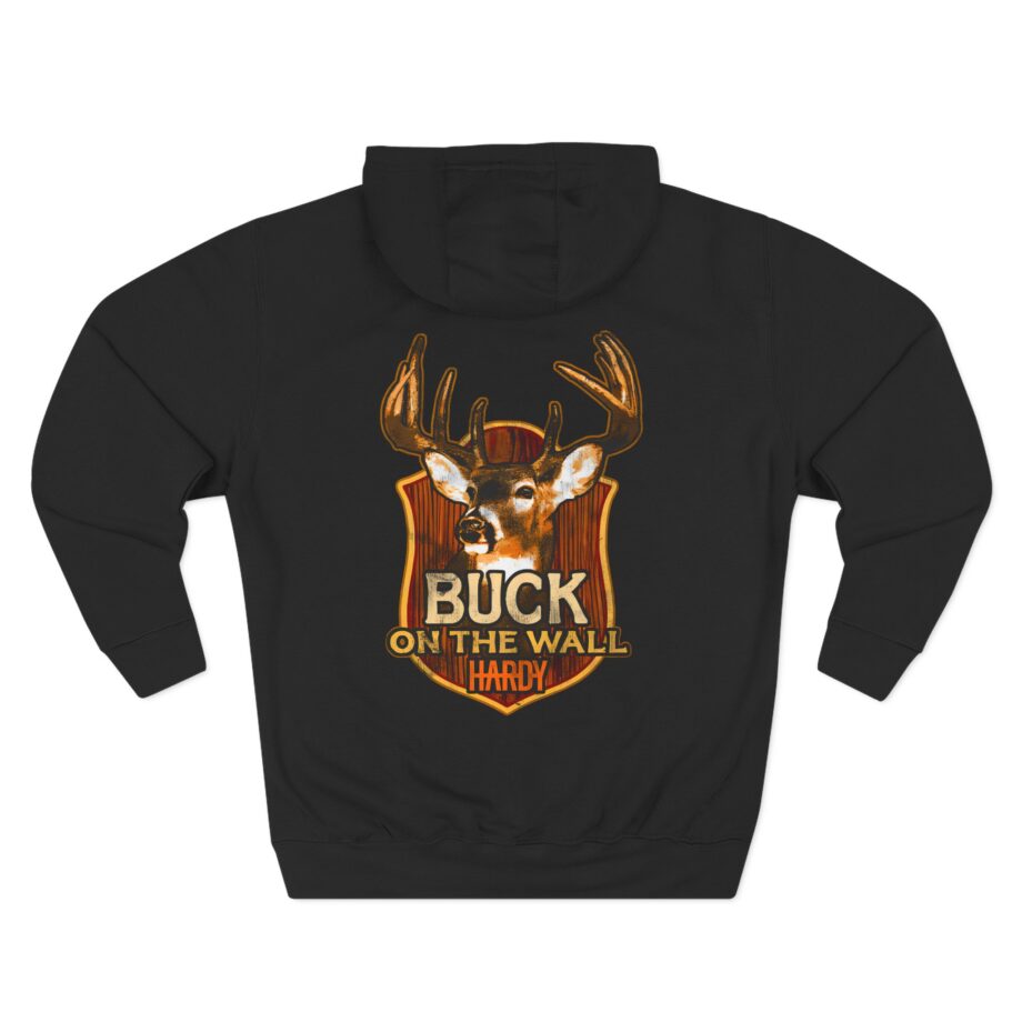 Hardy Buck on the Wall Three-Panel Fleece Hoodie
