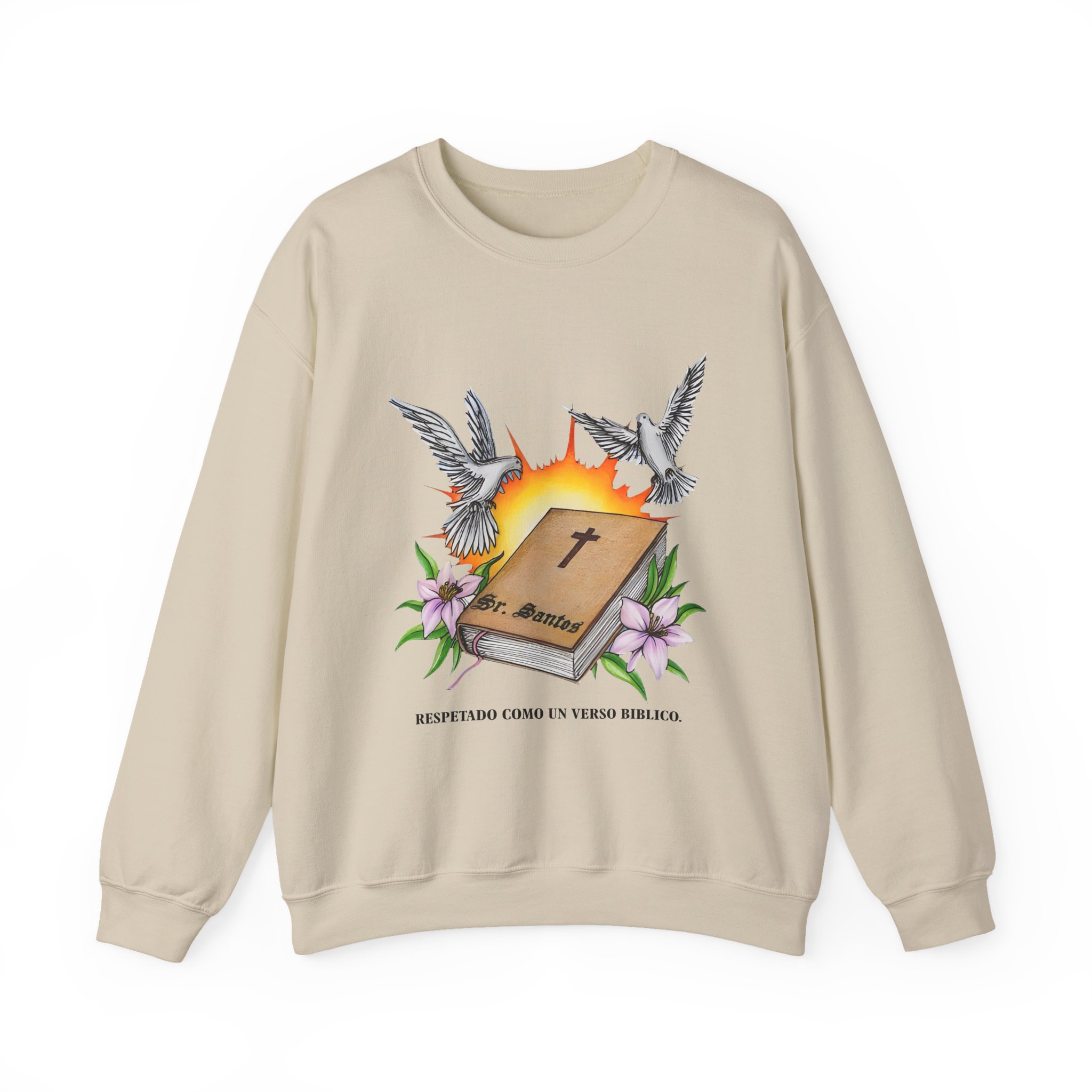 Arcangel Respira Como Un Verso Biblico Unisex Heavy Blendâ„¢ Crewneck Sweatshirt