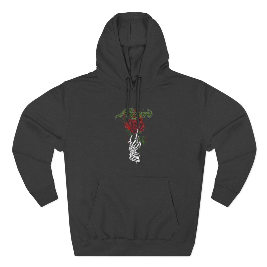 Poison Every Rose Has Its Thorn Three-Panel Fleece Hoodie