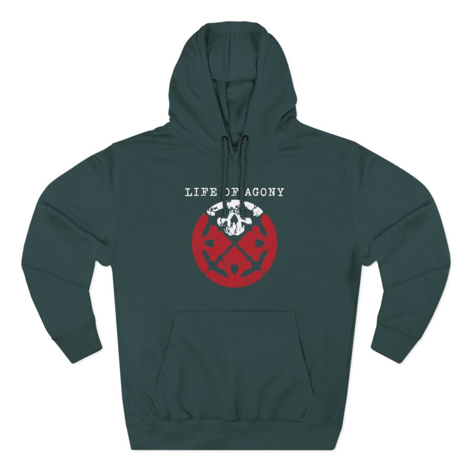 Vtg Life of Agony Band Music Star Three-Panel Fleece Hoodie