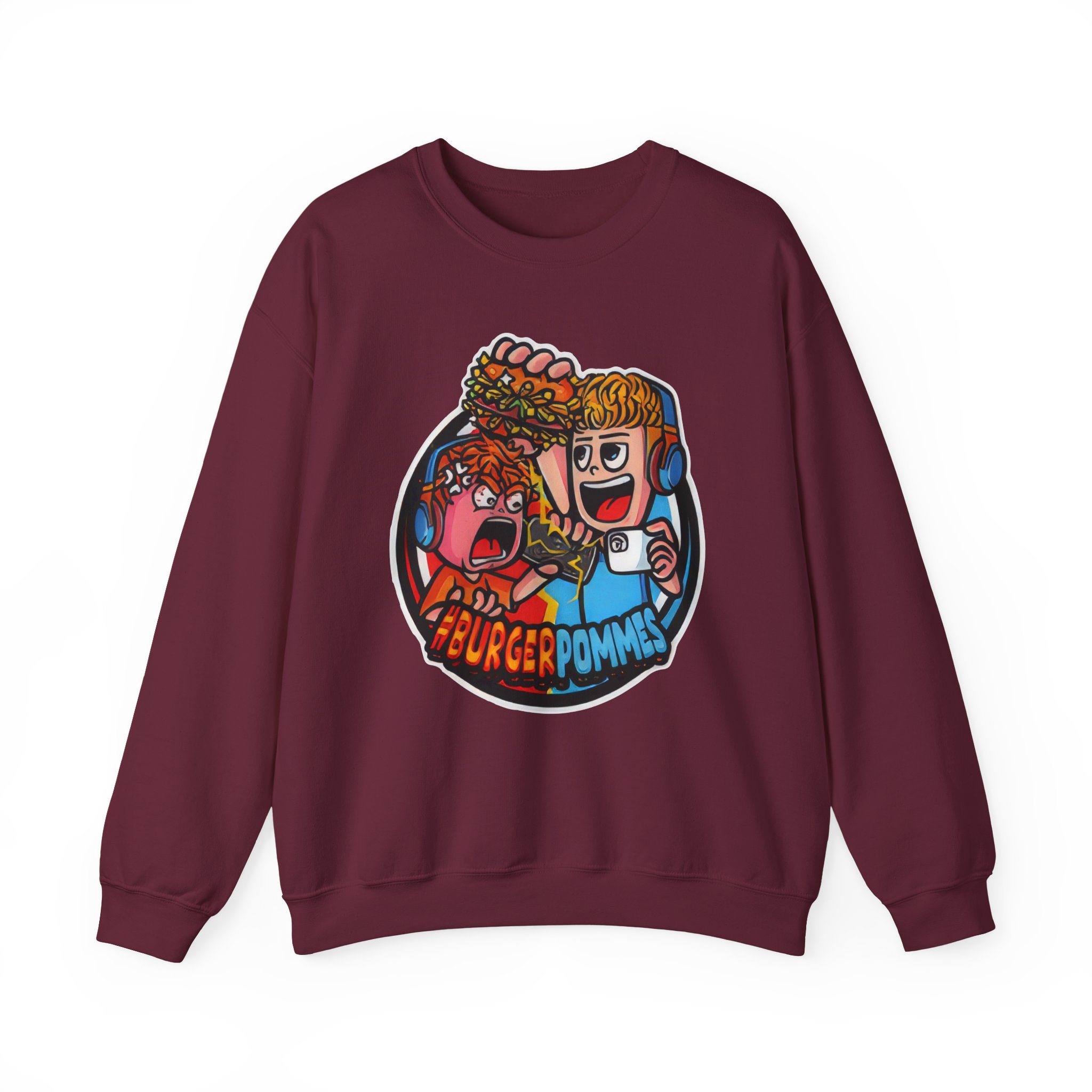 Burger Pommes Unisex Heavy Blendâ„¢ Crewneck Sweatshirt