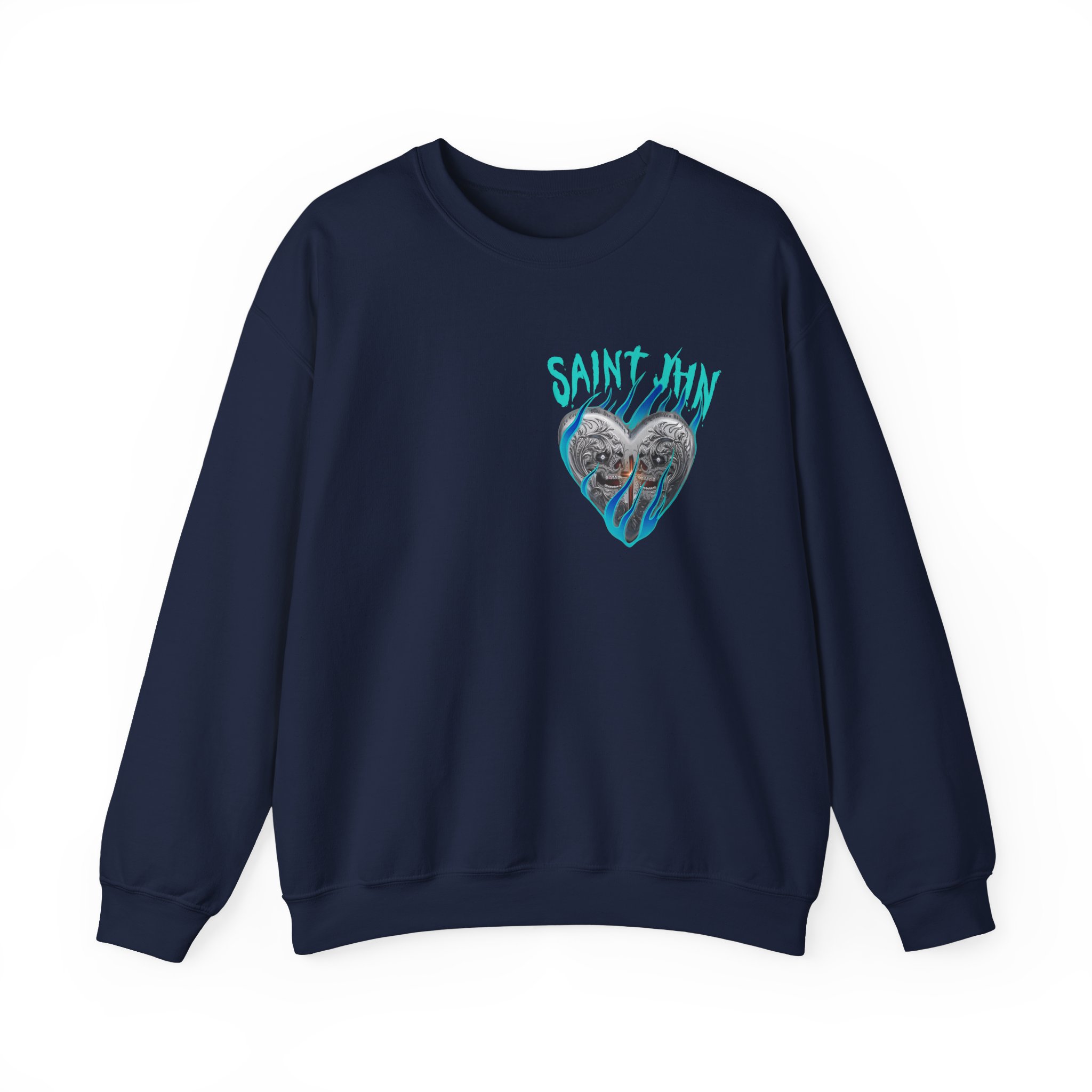 Saint Jhn Chromedd Hearts Icwbdy Unisex Heavy Blendâ„¢ Crewneck Sweatshirt
