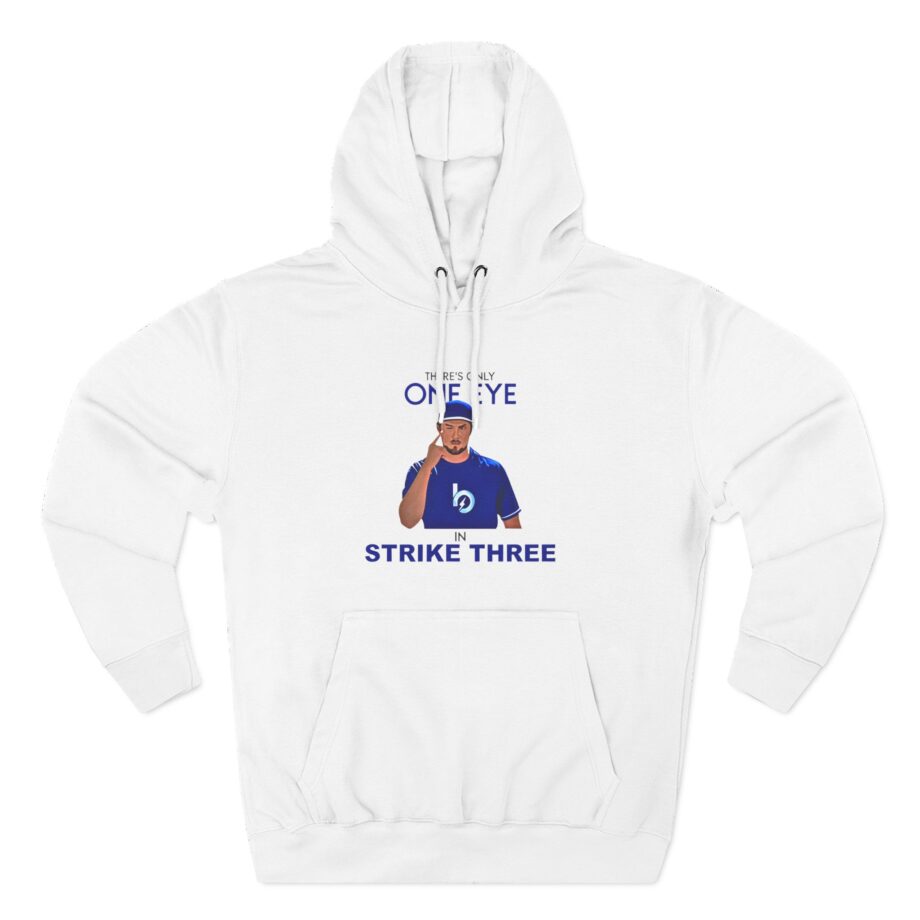 Trevor Bauer There’s Only One Eye in Strike Three Three-Panel Fleece Hoodie