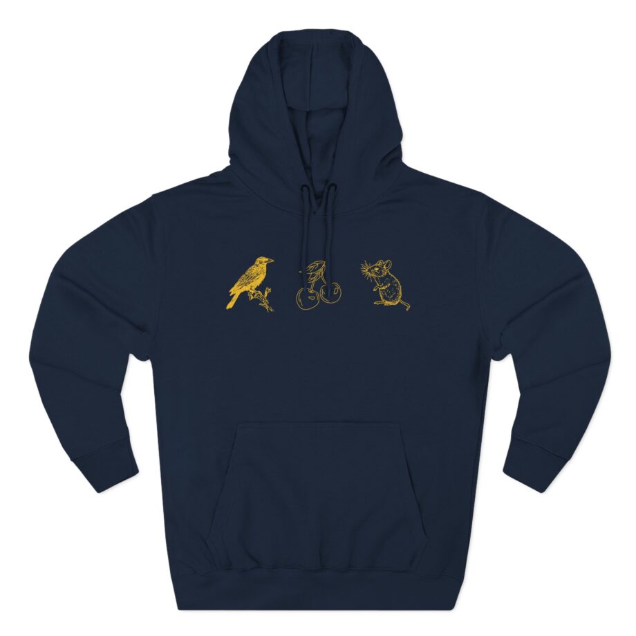 Armchair Expert Crow Cherry Mouse Three-Panel Fleece Hoodie