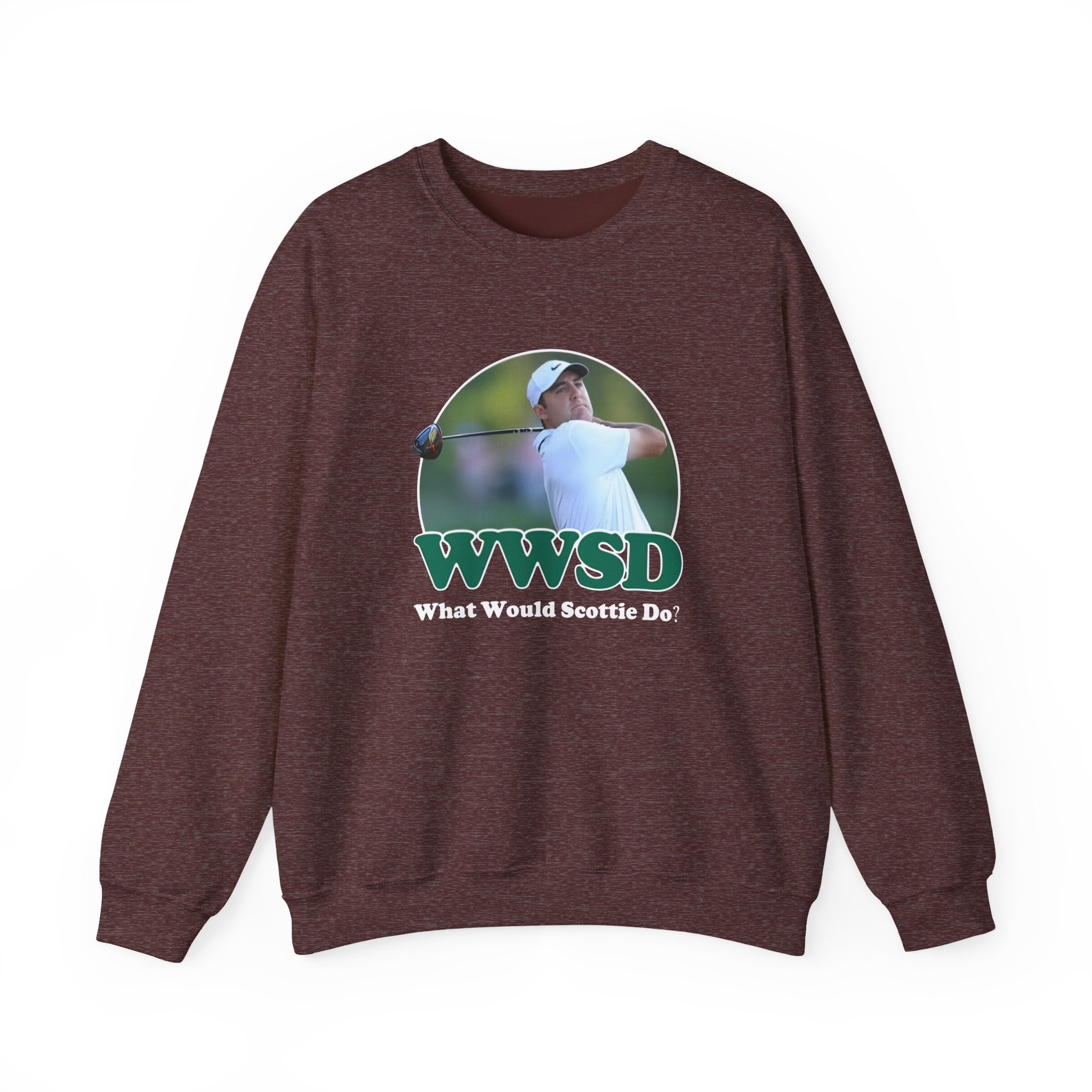 Scottie Scheffler What Would Do Wwsd Unisex Heavy Blendâ„¢ Crewneck Sweatshirt