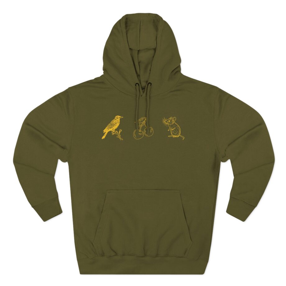 Armchair Expert Crow Cherry Mouse Three-Panel Fleece Hoodie