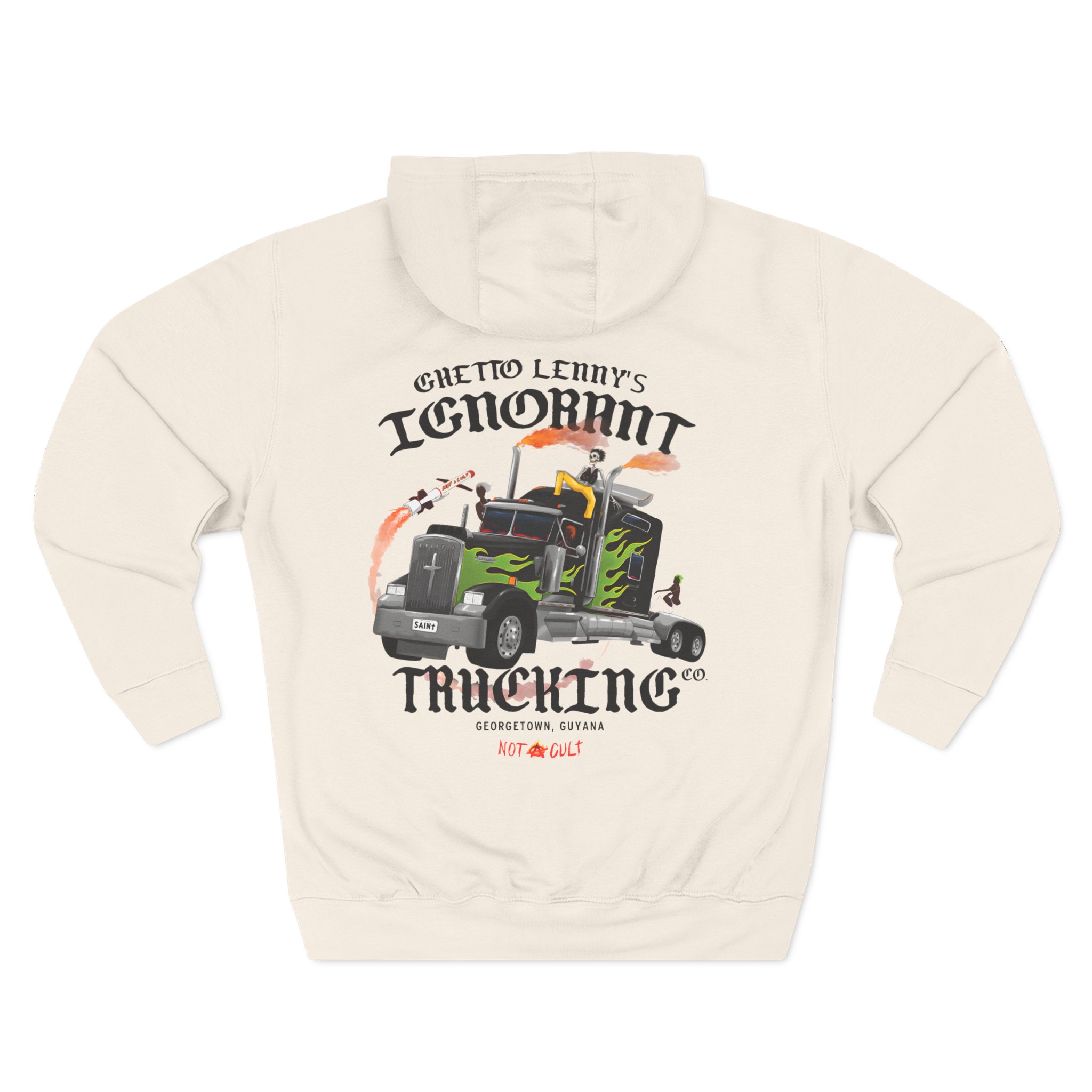 Saint Jhn Ghetto Lenny's Trucking Co. Three-Panel Fleece Hoodie