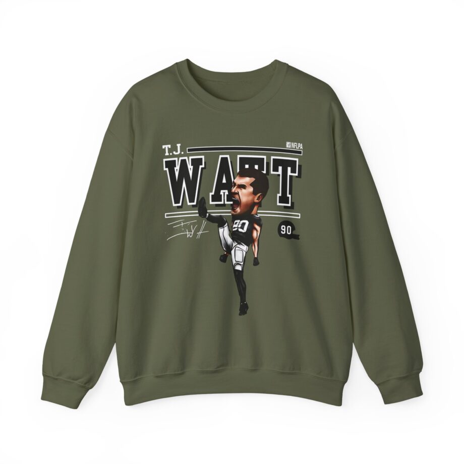 Tj Watt Cartoon Unisex Heavy Blend™ Crewneck Sweatshirt