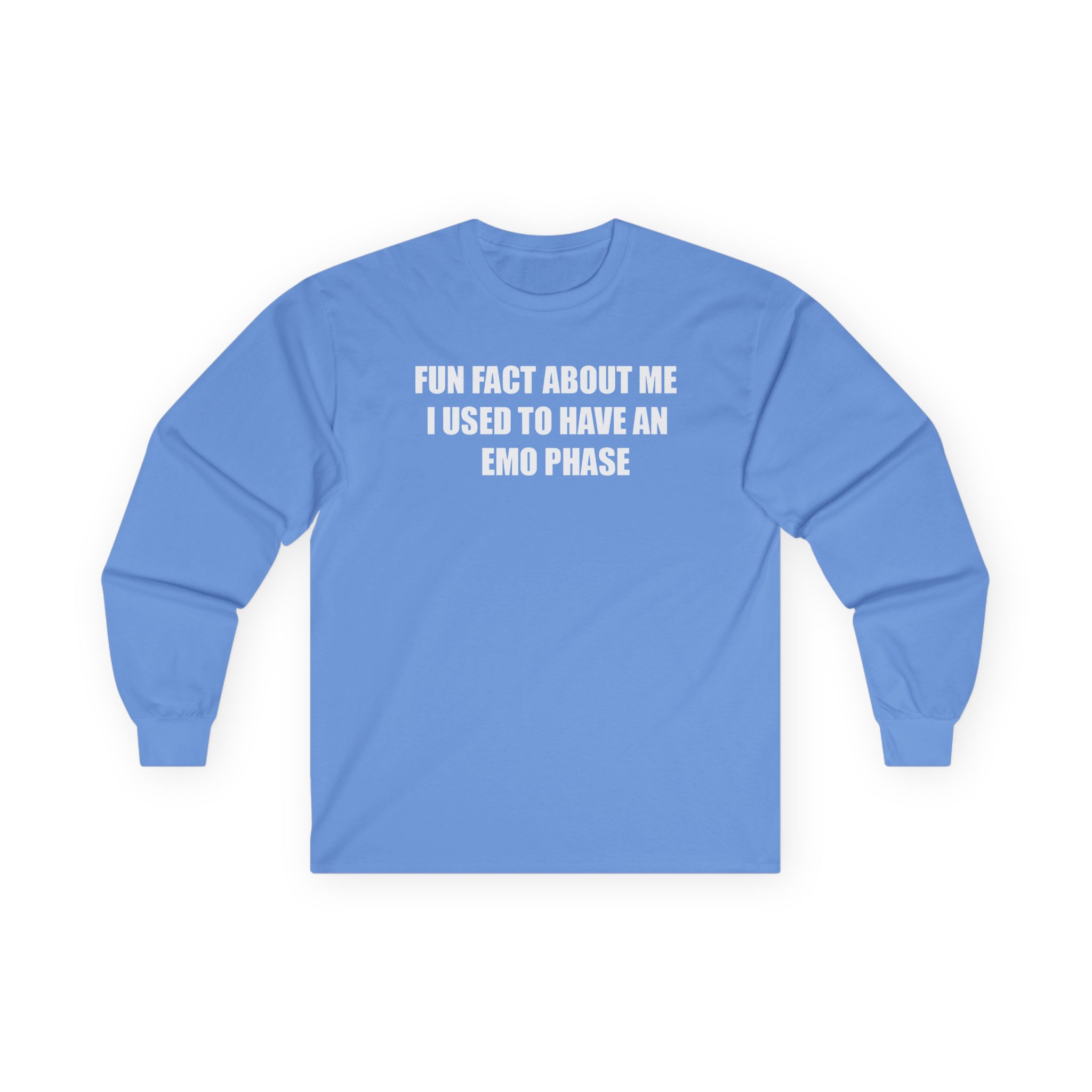 Jake & Johnnie Fun Fact About Me I Used to Have an Emo Phase Unisex Ultra Cotton Long Sleeve Tee