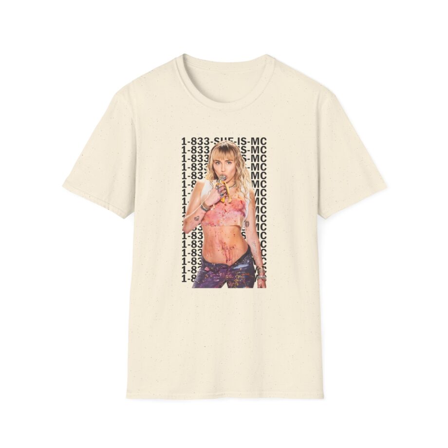 Lil Nasx Miley Cyrus 1-833-she-is-mc Unisex Softstyle T-Shirt