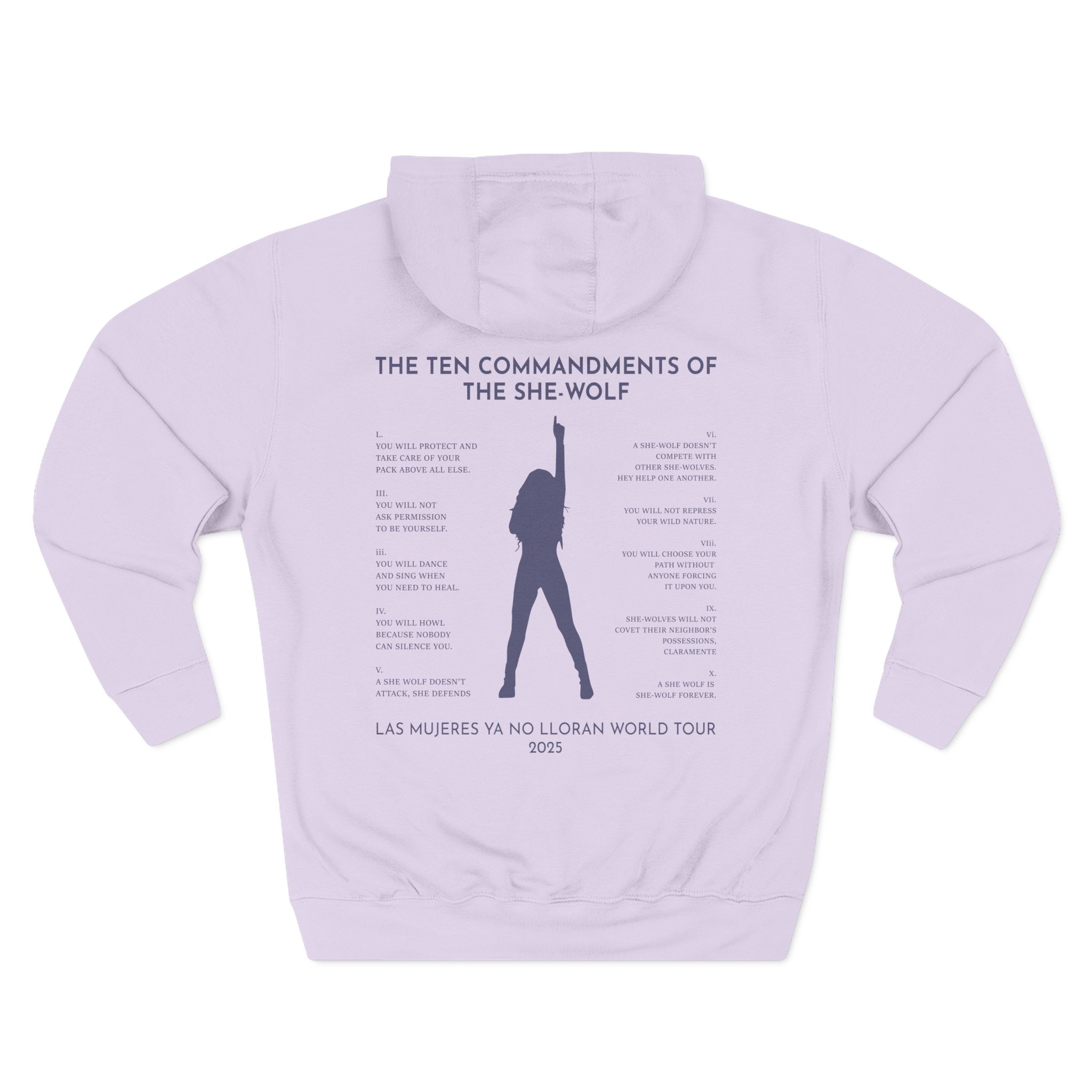 Shakira Commandments Three-Panel Fleece Hoodie