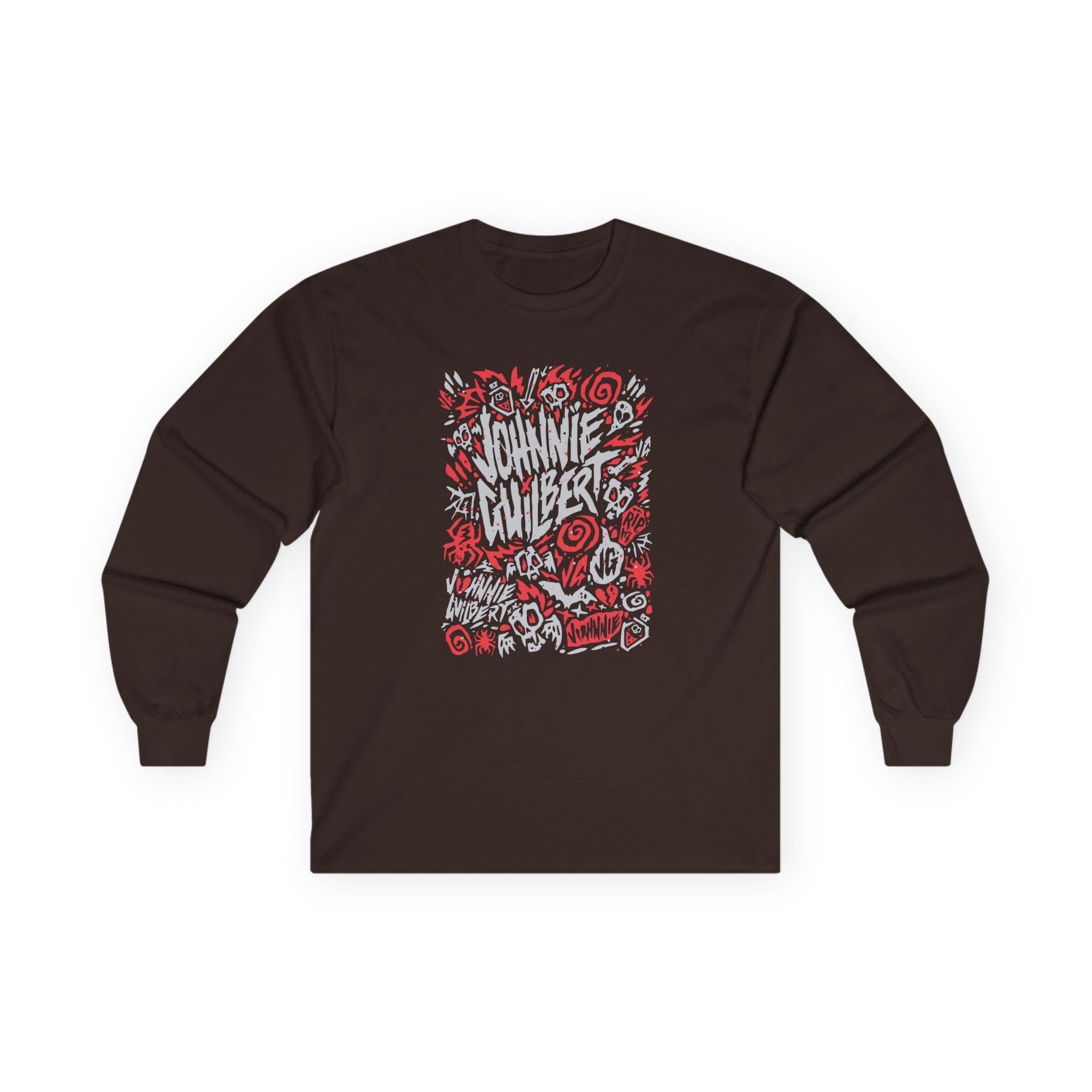 Jake & Johnnie Red Johnnie Guilbert Logo Unisex Ultra Cotton Long Sleeve Tee