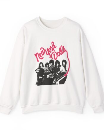 New York Dolls Lipstick Logo Unisex Heavy Blend™ Crewneck Sweatshirt