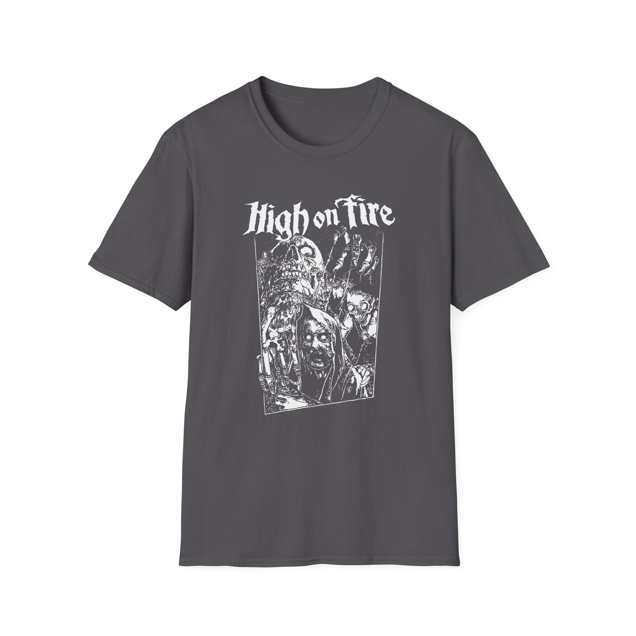 High on Fire Horror Unisex Softstyle T-Shirt