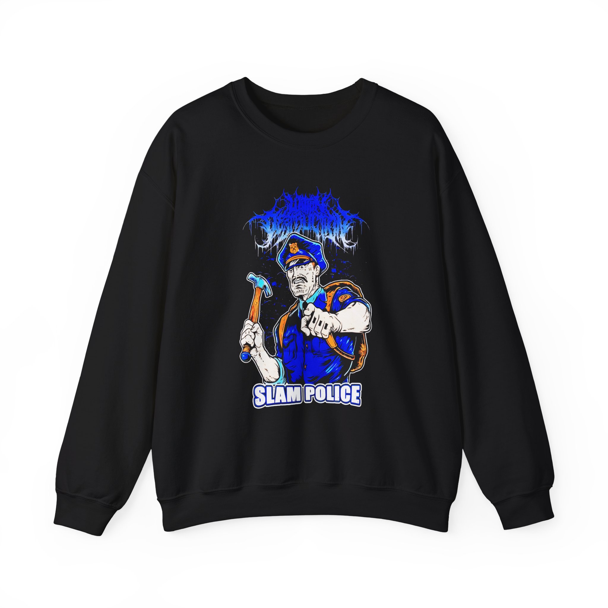 Within Destruction Slam Police Unisex Heavy Blend Crewneck Sweatshirt