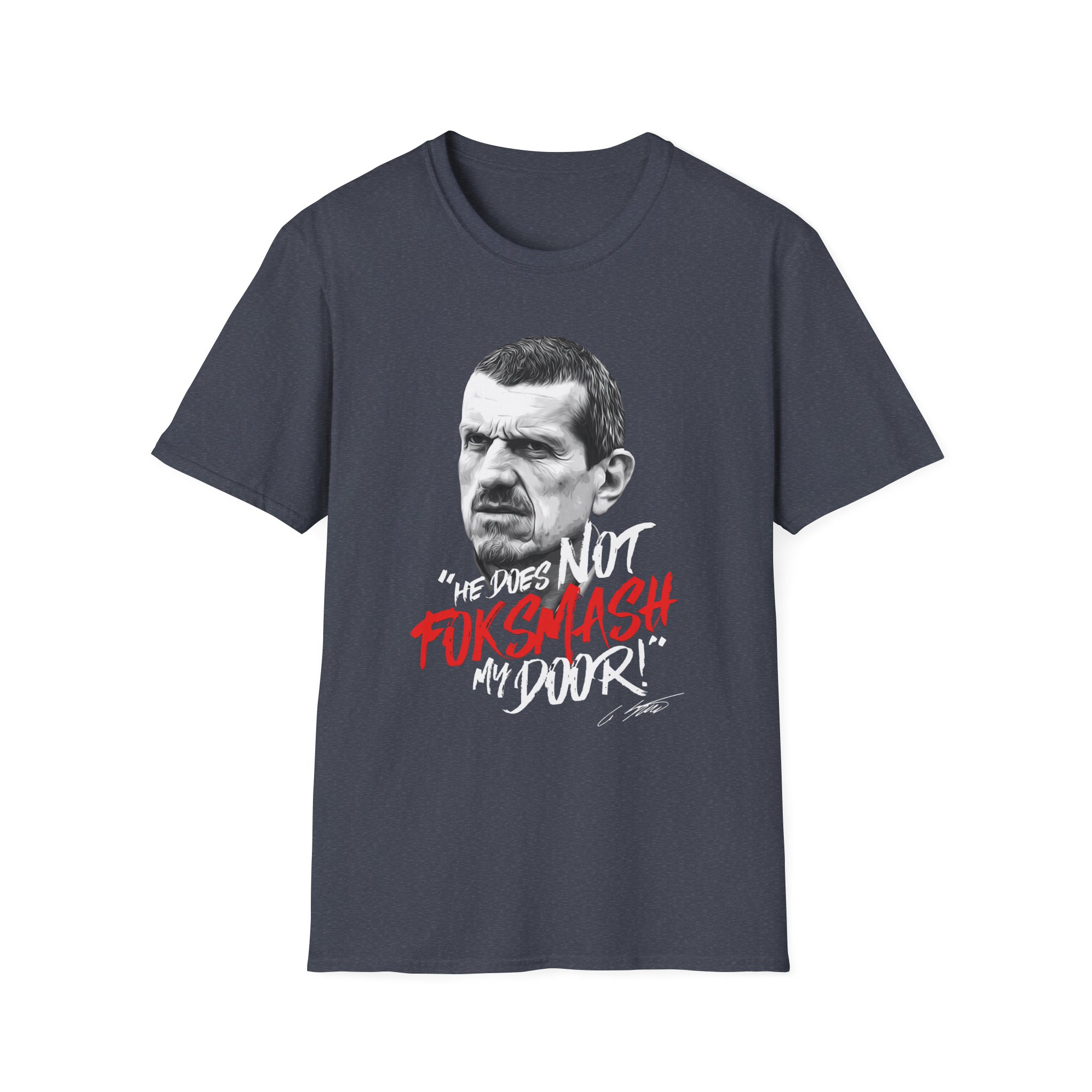 Haas F1 Foksmash-face Unisex Softstyle T-Shirt