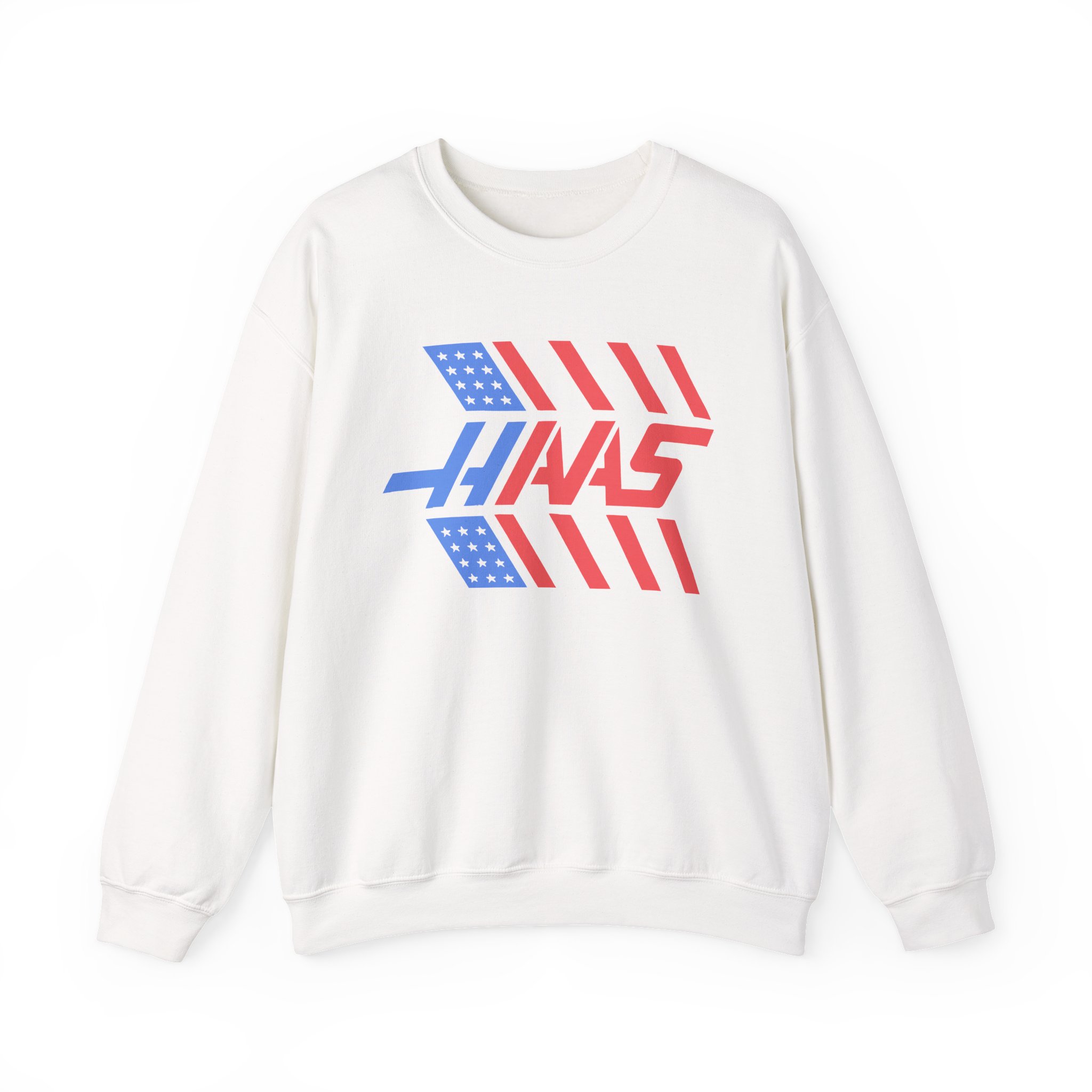 Haas F1 Stars and Stripes Unisex Heavy Blendâ„¢ Crewneck Sweatshirt
