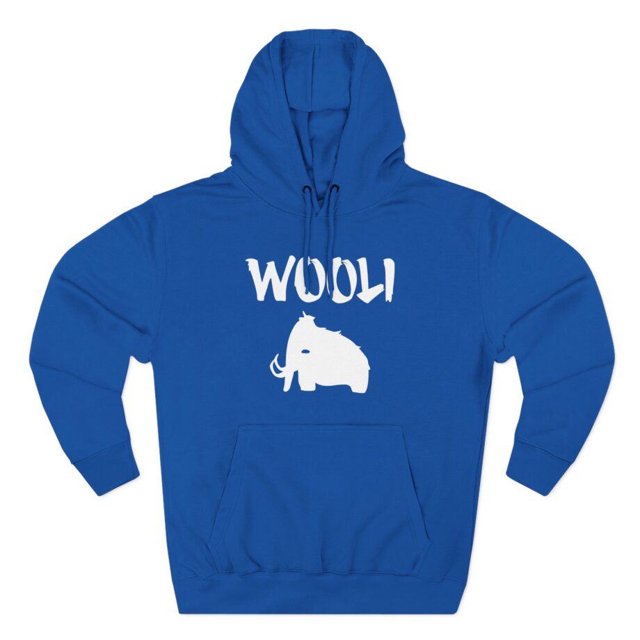 Wooli Logo  Three-Panel Fleece Hoodie