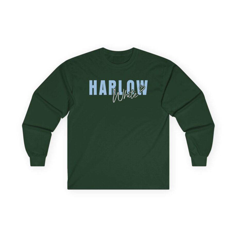Harlow and Popcorn White Unisex Ultra Cotton Long Sleeve Tee