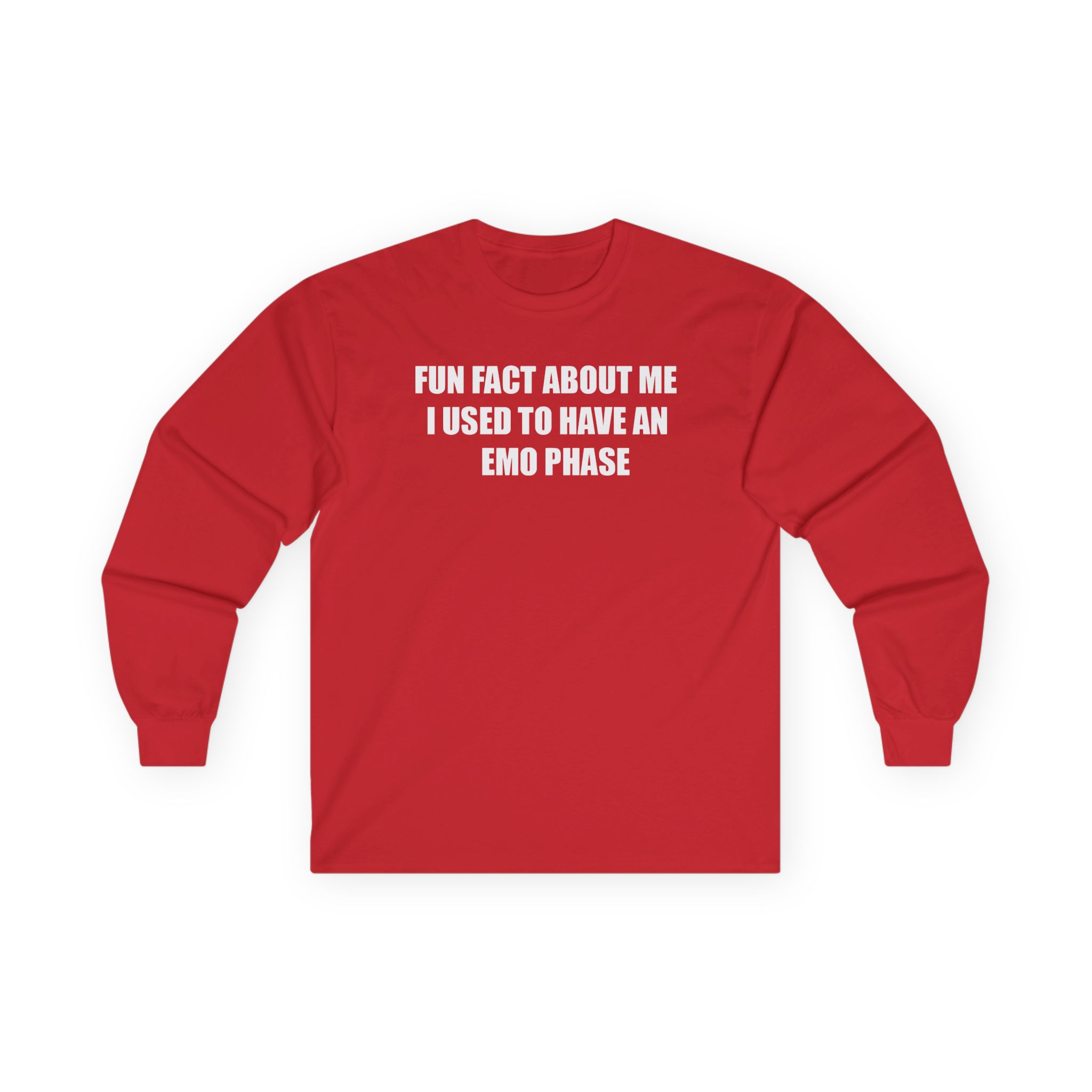 Jake & Johnnie Fun Fact About Me I Used to Have an Emo Phase Unisex Ultra Cotton Long Sleeve Tee