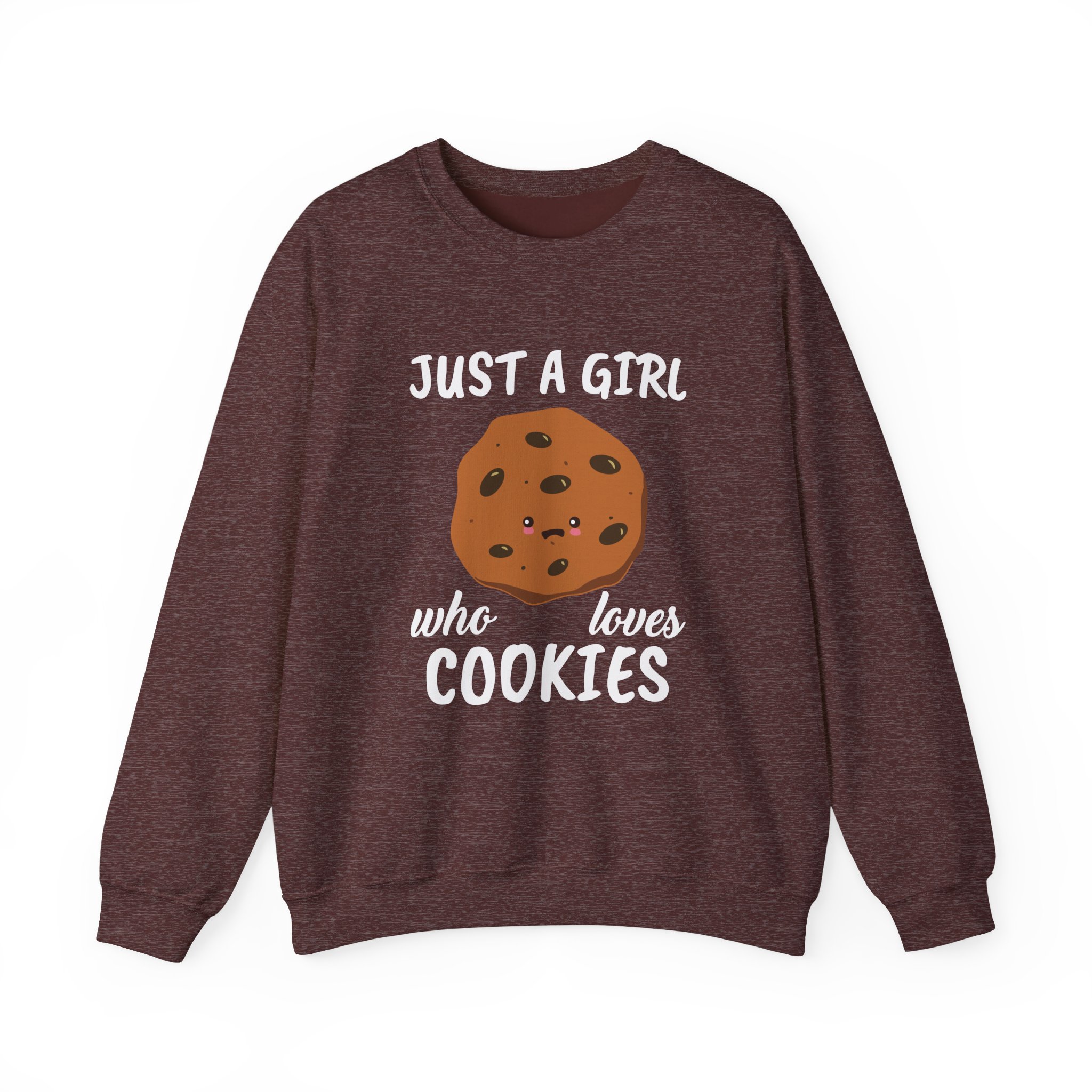 Cookieswirlc Just a Girl Who Loves Cookies Unisex Heavy Blendâ„¢ Crewneck Sweatshirt