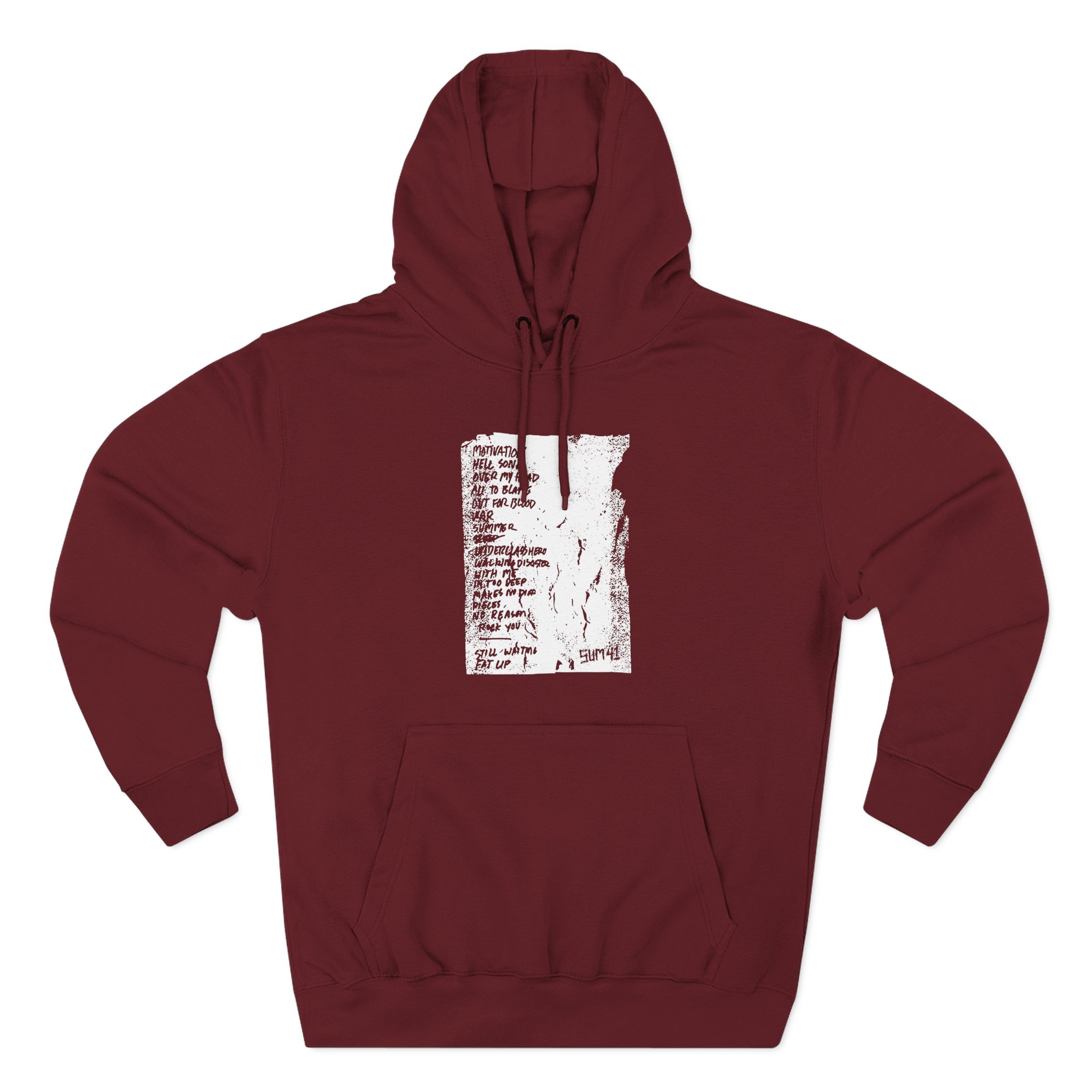 Sum 41 Setlist Three-Panel Fleece Hoodie