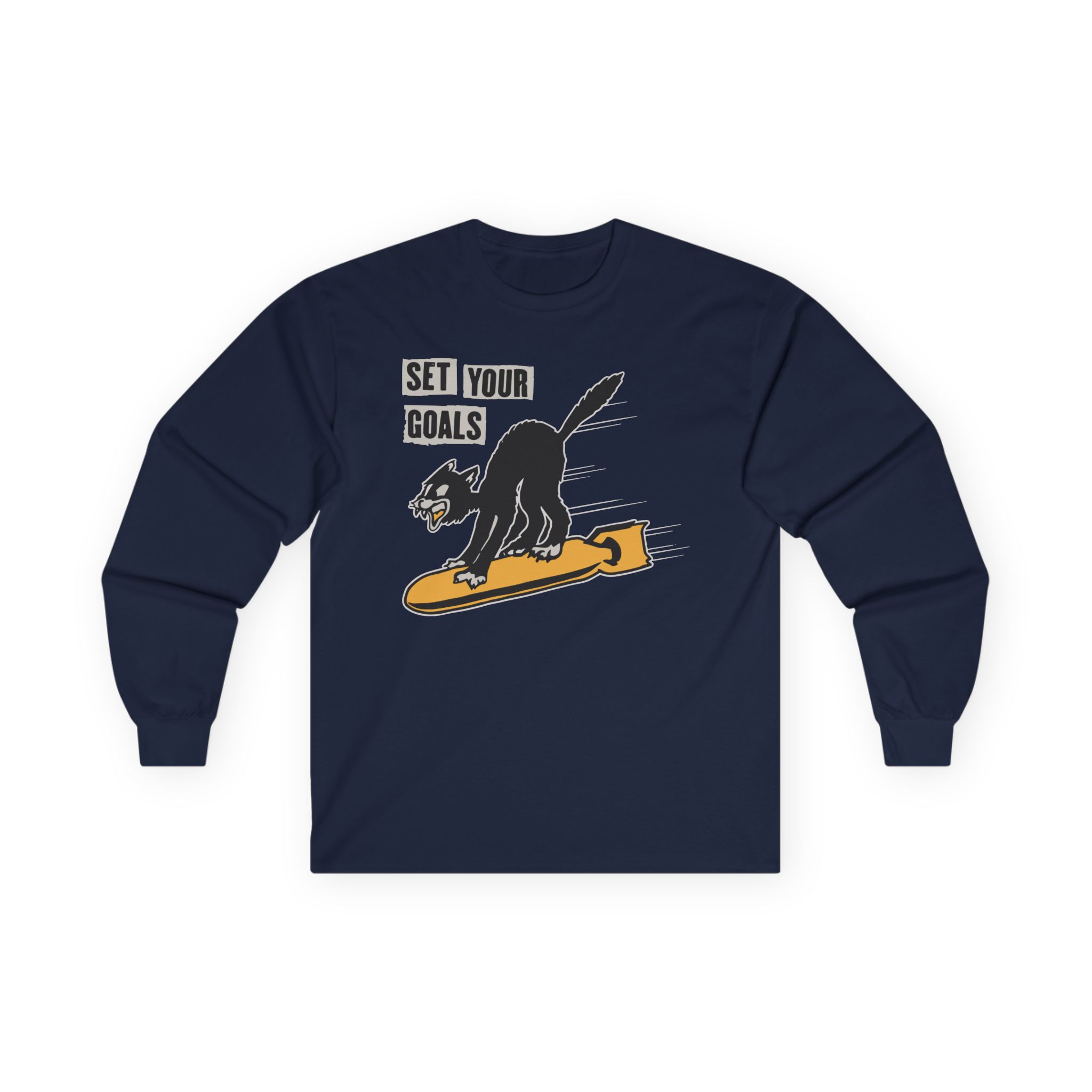 Set Your Goals Bomber Unisex Ultra Cotton Long Sleeve Tee