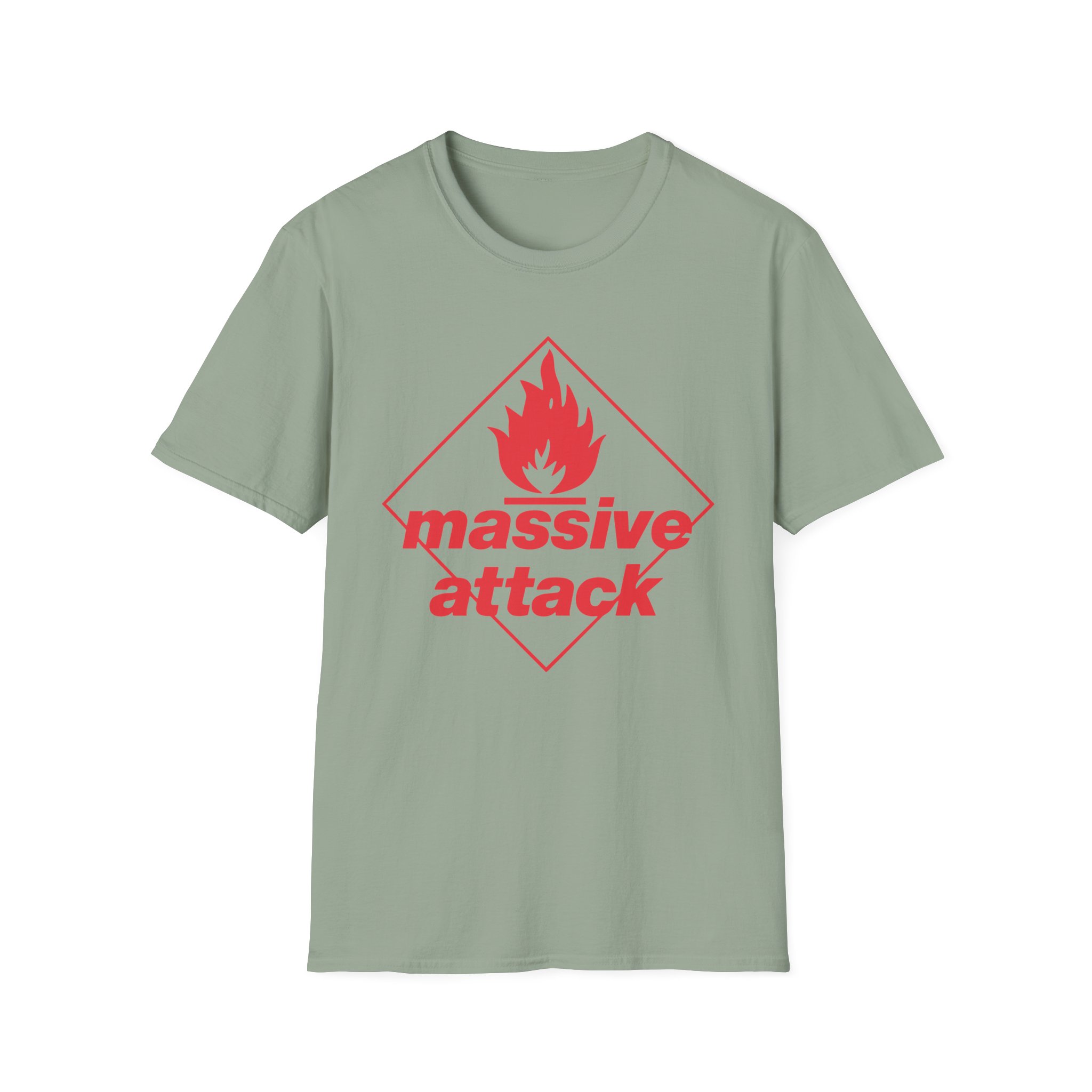 Massive Attack Blue Lines Red Logo Unisex Softstyle T-Shirt