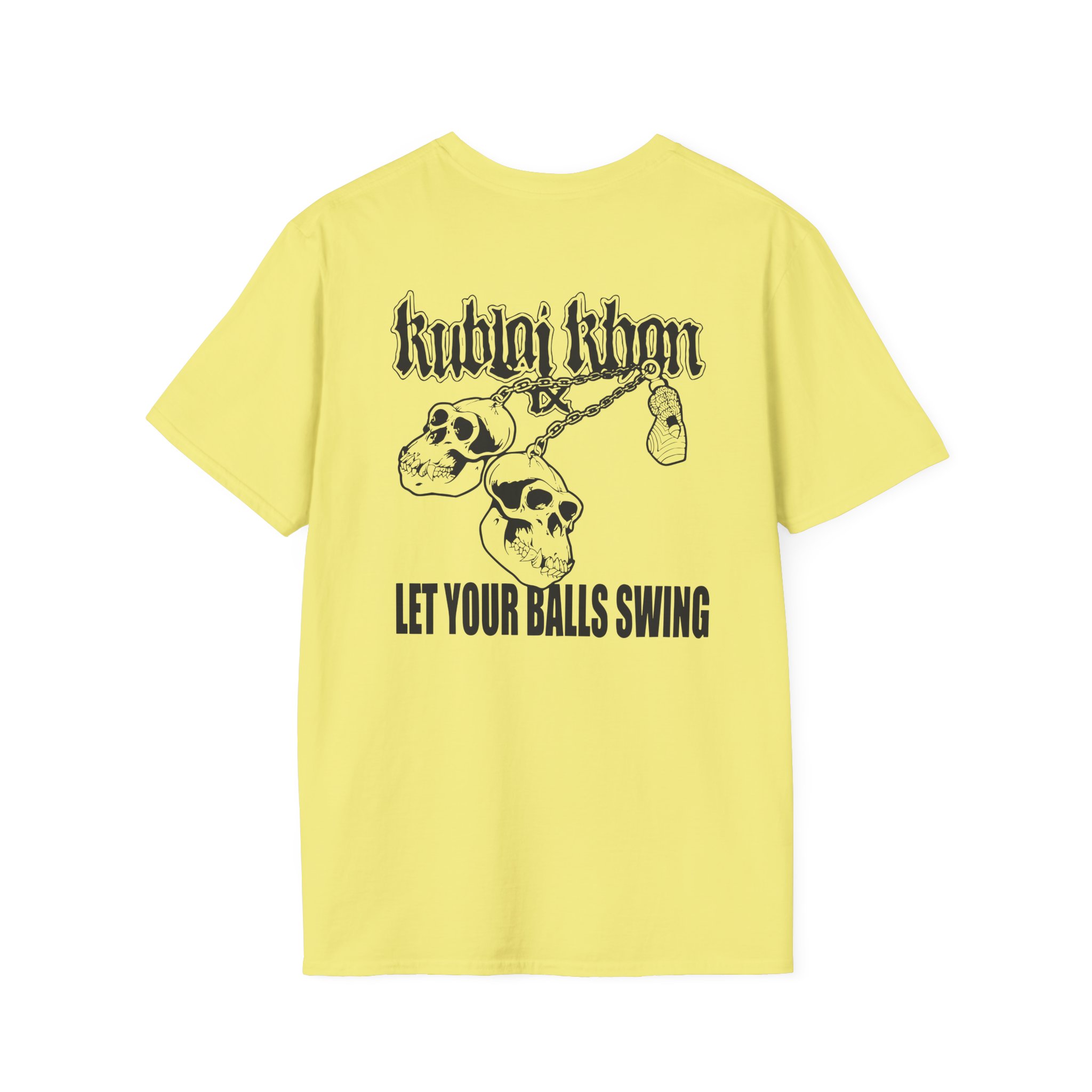Kublai Khan - Let the Balls Swing Natural Unisex Softstyle T-Shirt
