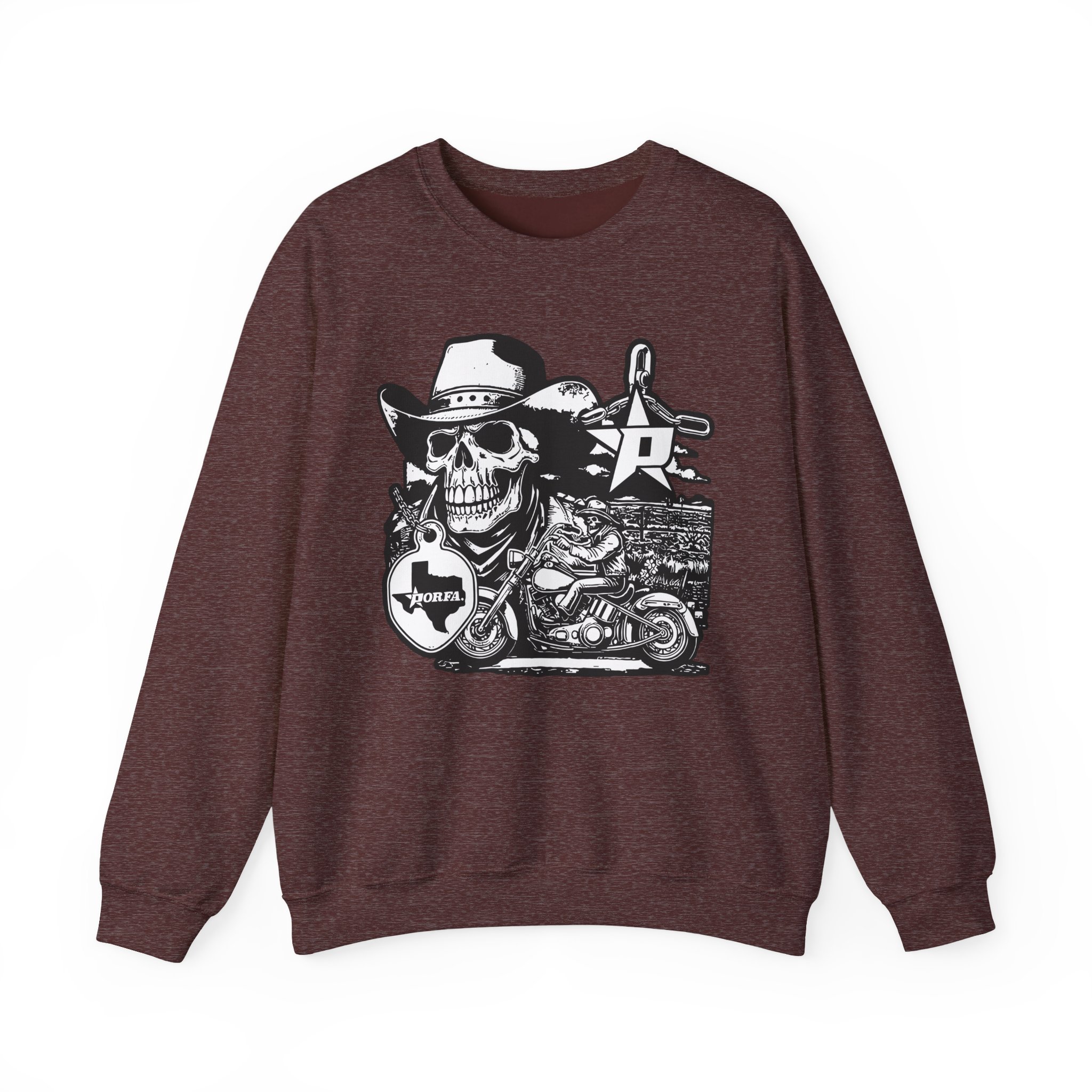 Porfa Texas Ride Unisex Heavy Blendâ„¢ Crewneck Sweatshirt