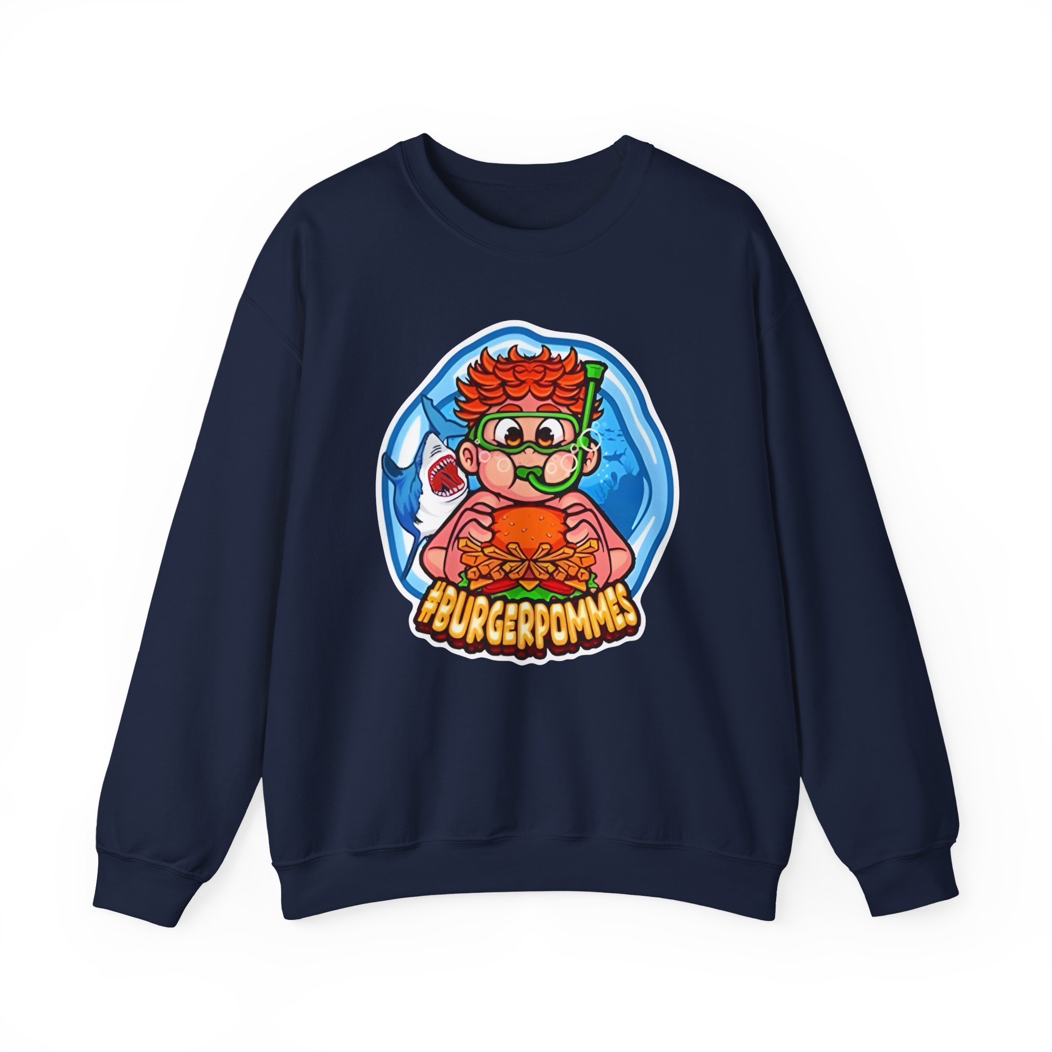 Burger Pommes Unisex Heavy Blendâ„¢ Crewneck Sweatshirt