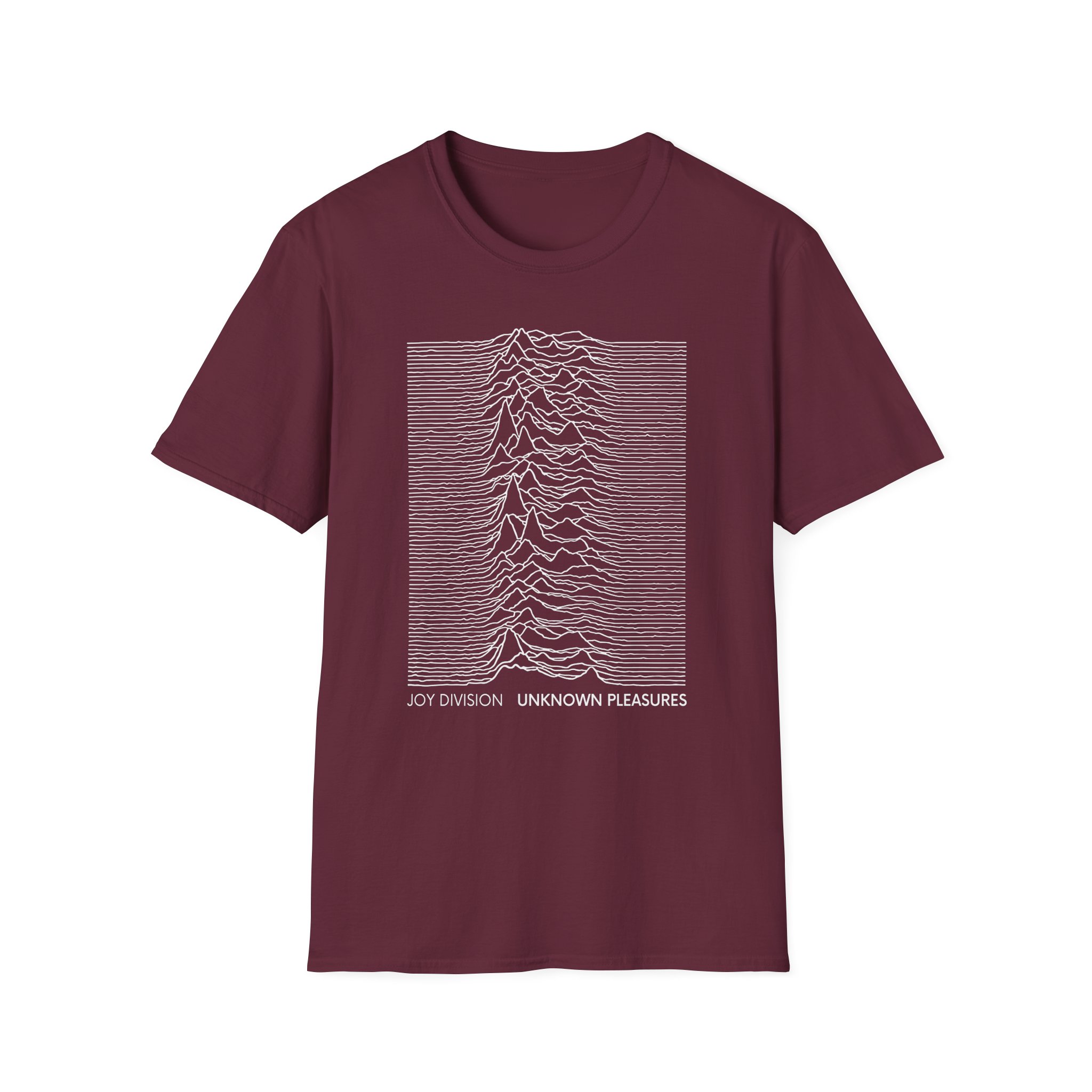 Joy Division Unknown Pleasures Text Unisex Softstyle T-Shirt