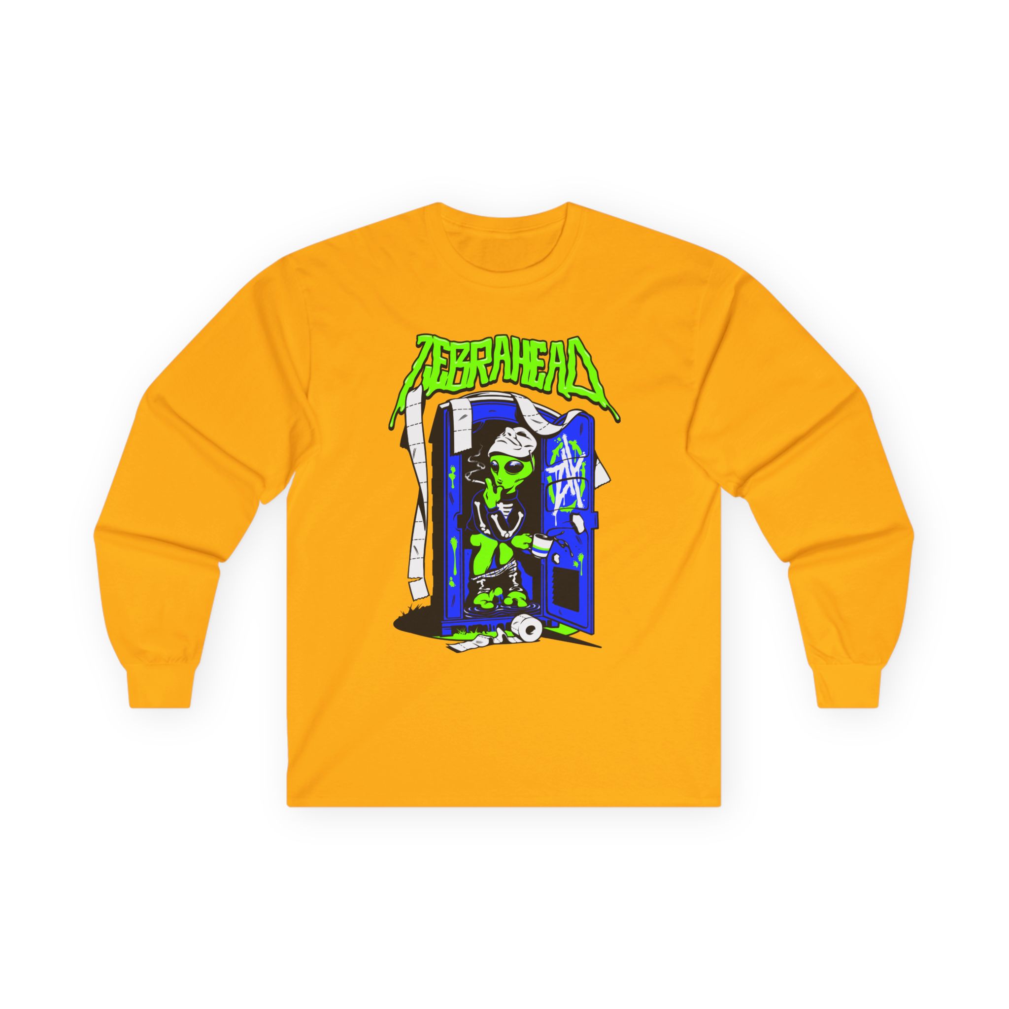 Zebrahead White ZH Coffee break Unisex Ultra Cotton Long Sleeve Tee