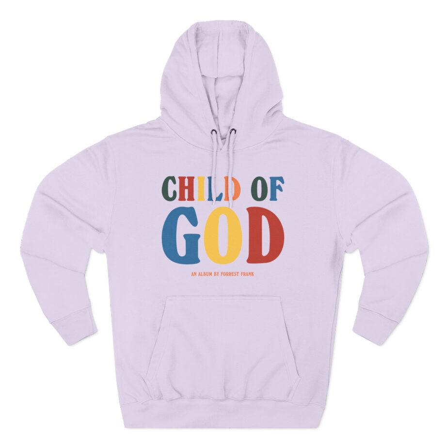 Forrest Frank Child of God by Forrest Three-Panel Fleece Hoodie