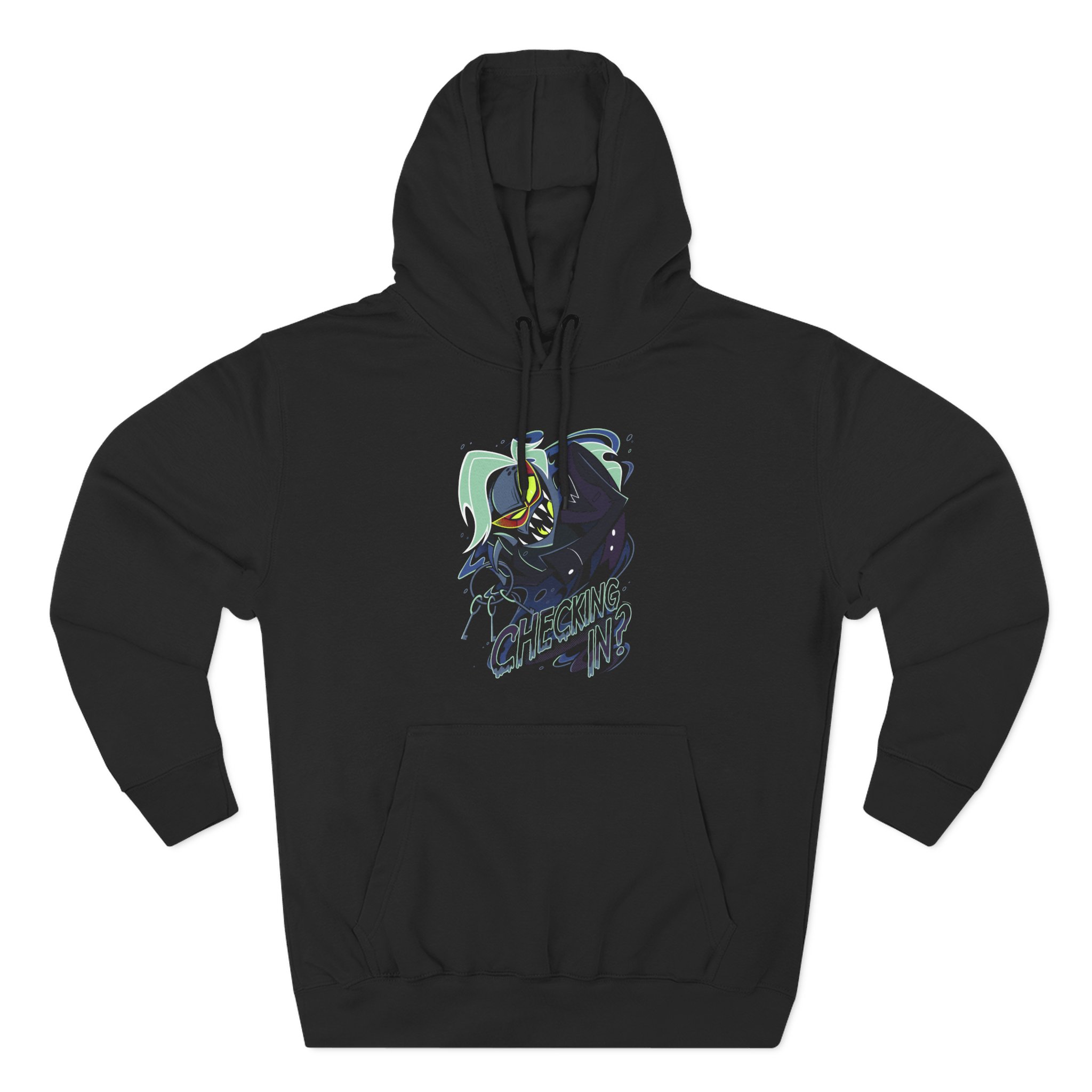 Vivziepop Checking in Three-Panel Fleece Hoodie