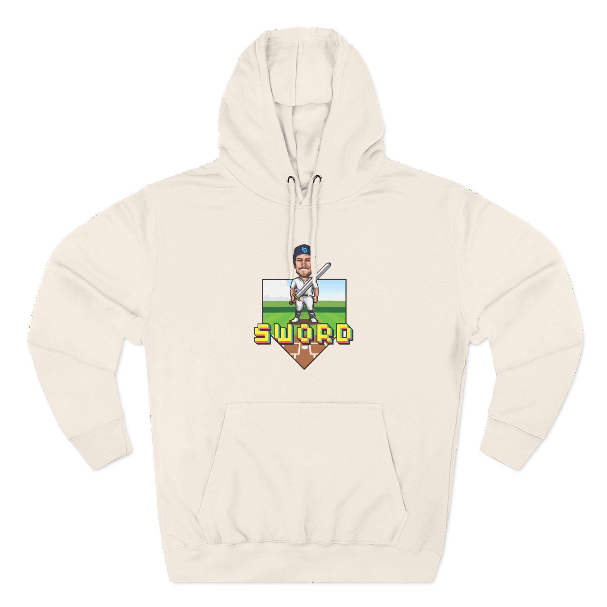 Trevor Bauer Sword Pixel Art Three-Panel Fleece Hoodie