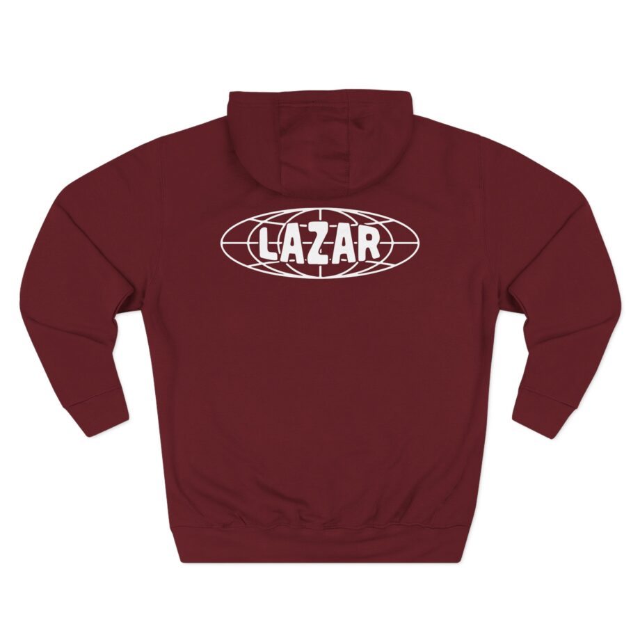 Lazarbeam Globe Indigo Three-Panel Fleece Hoodie