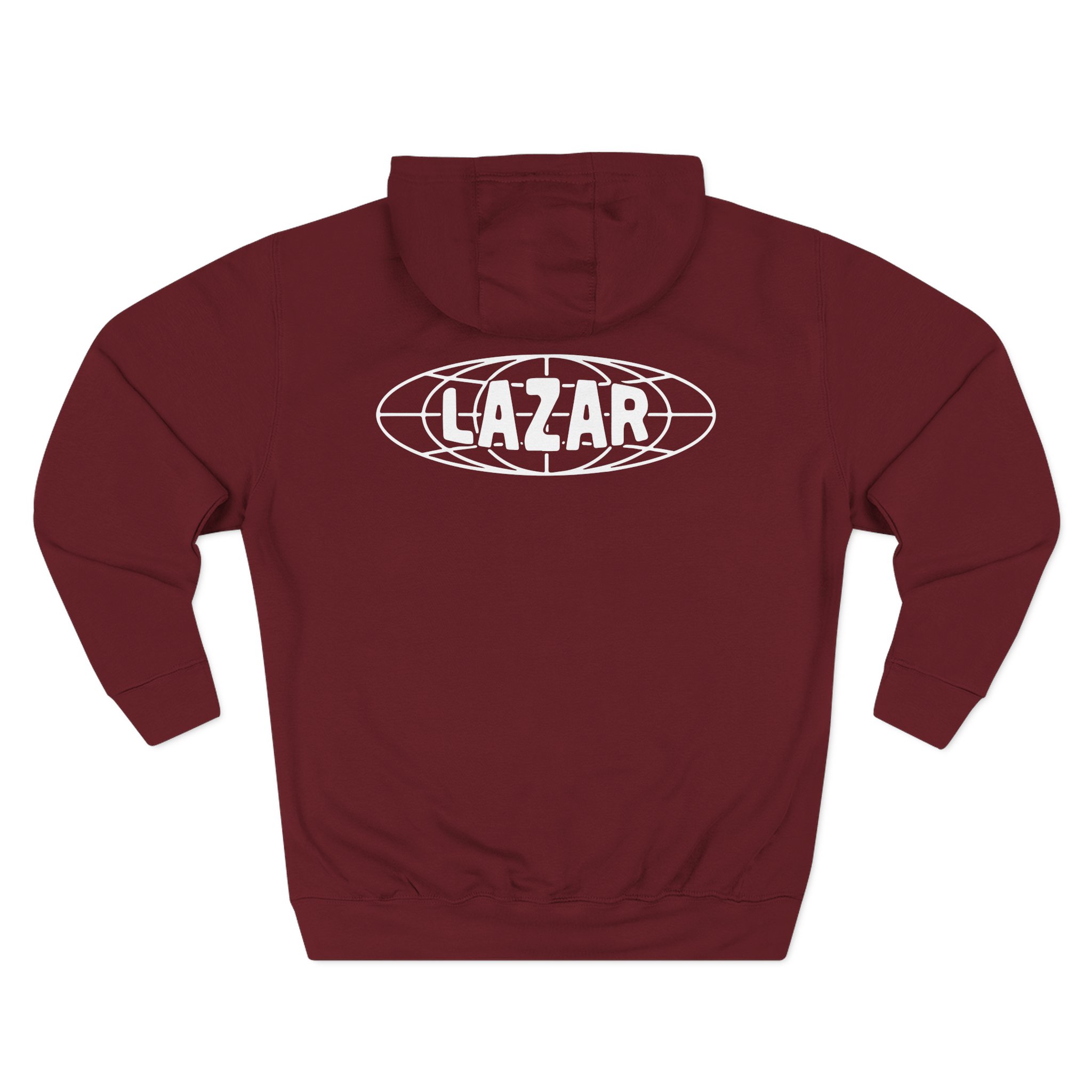 Lazarbeam Globe Indigo Three-Panel Fleece Hoodie