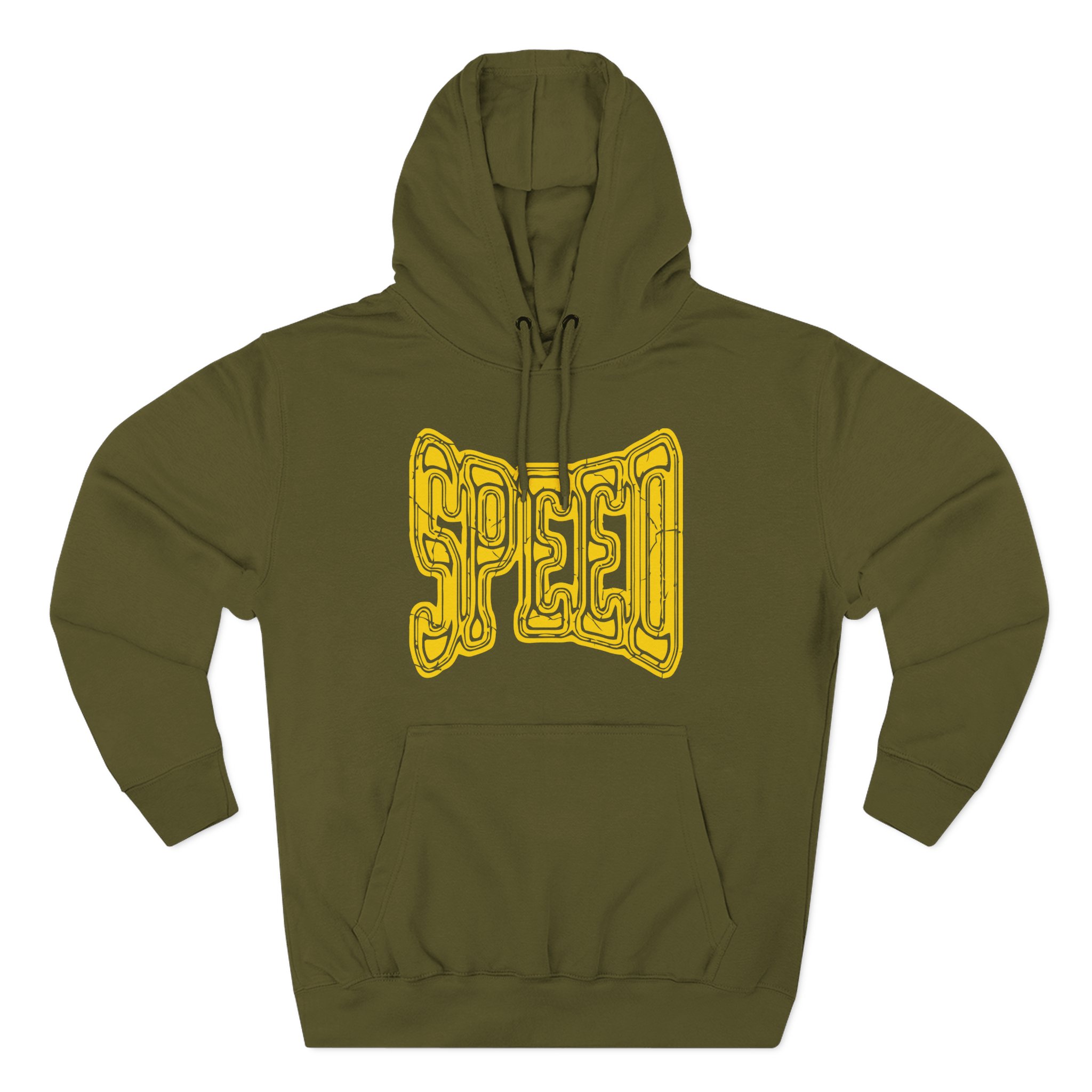 Ishowspeed Gold Logo Three-Panel Fleece Hoodie