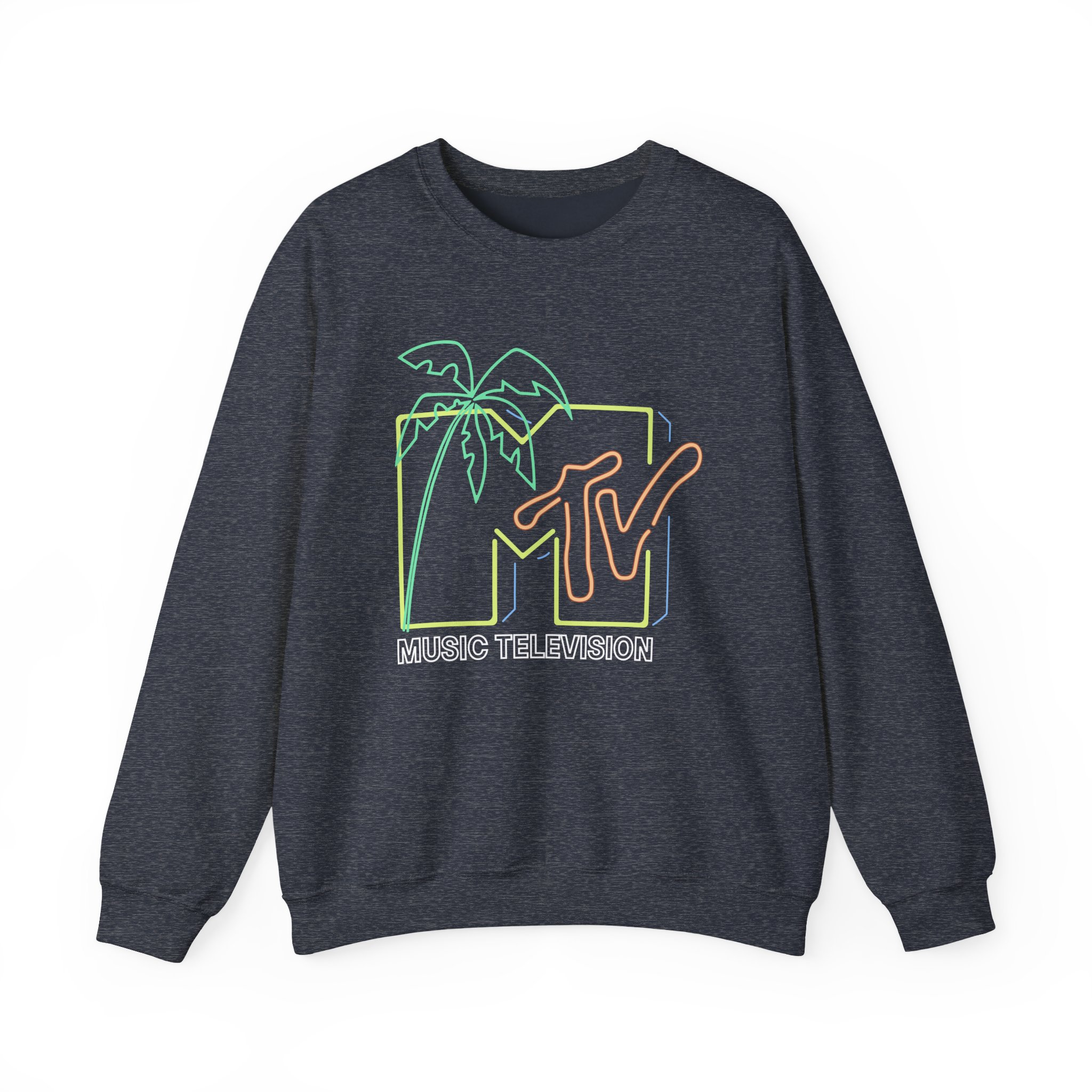 David Dobrik  Mtv Neon Light Logo Unisex Heavy Blendâ„¢ Crewneck Sweatshirt