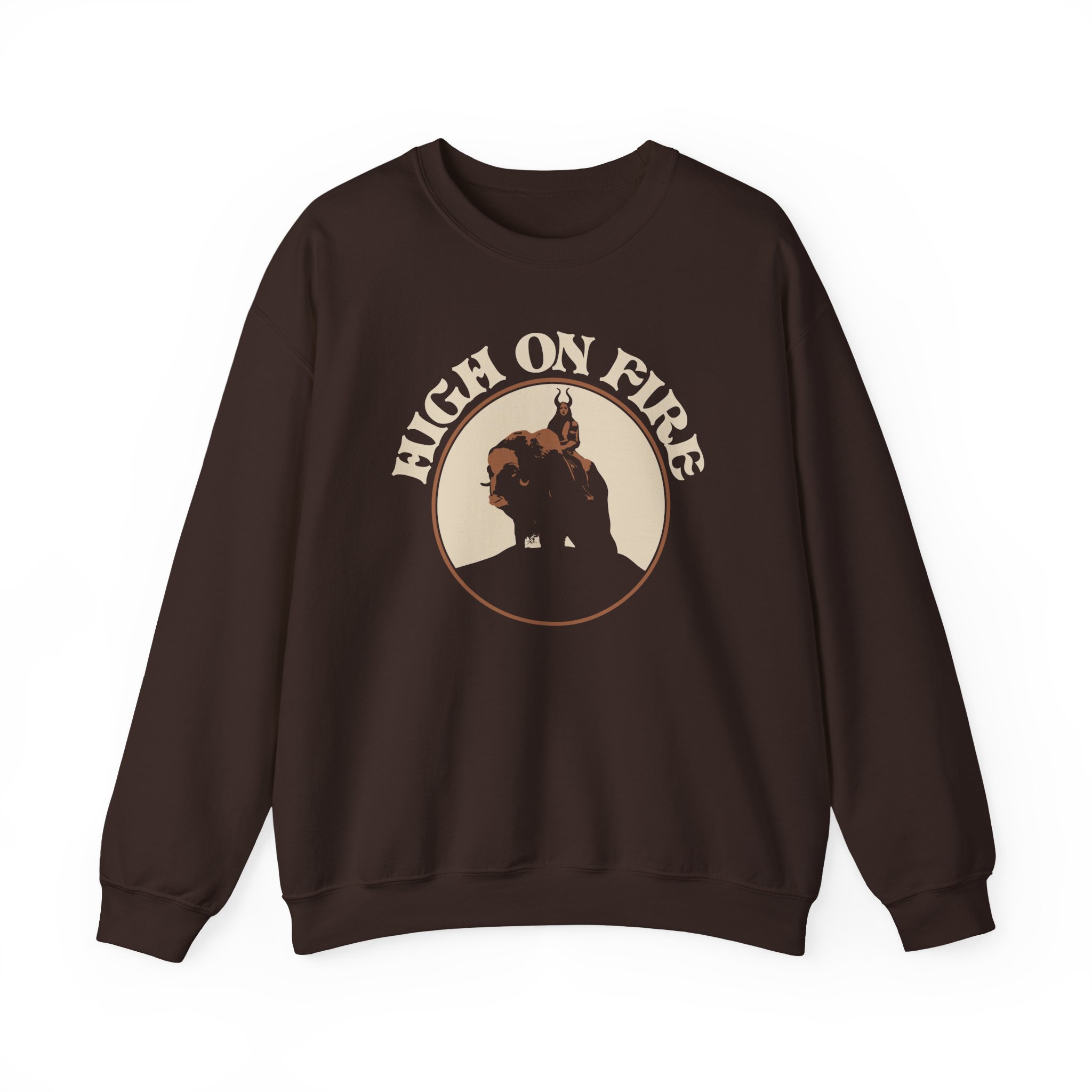 High on Fire Musk Ox Rider Unisex Heavy Blendâ„¢ Crewneck Sweatshirt