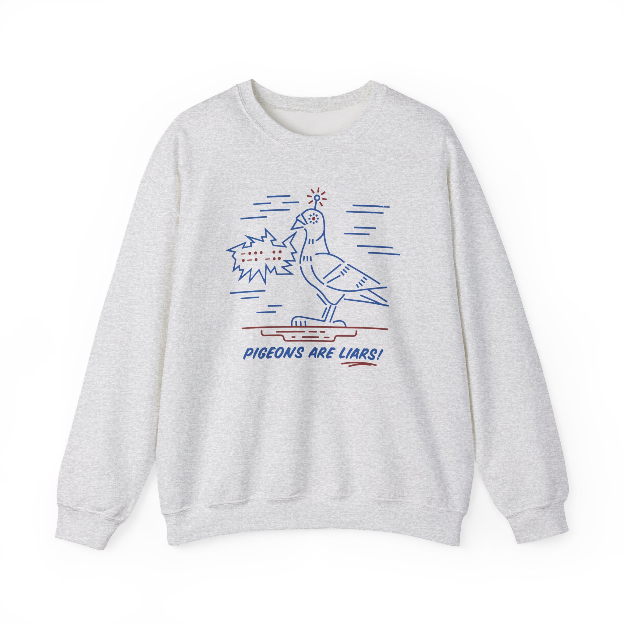 Birds Arent Real Pigeons Are Liars Unisex Heavy Blendâ„¢ Crewneck Sweatshirt