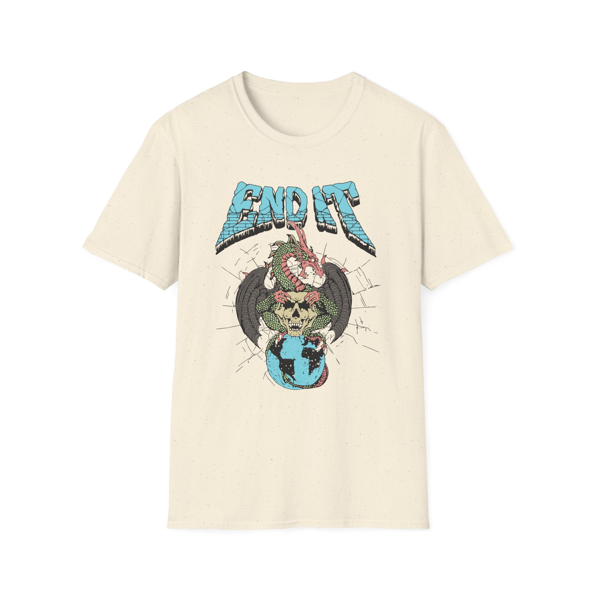 End It Dragon Skull Unisex Softstyle T-Shirt