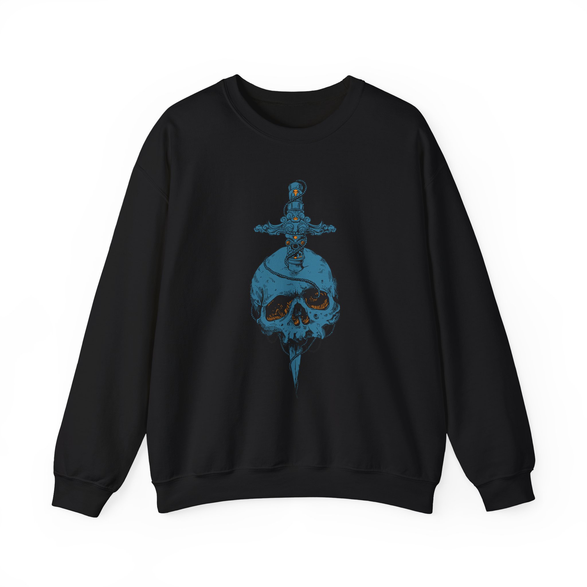 High on Fire Skull Knife Unisex Heavy Blendâ„¢ Crewneck Sweatshirt