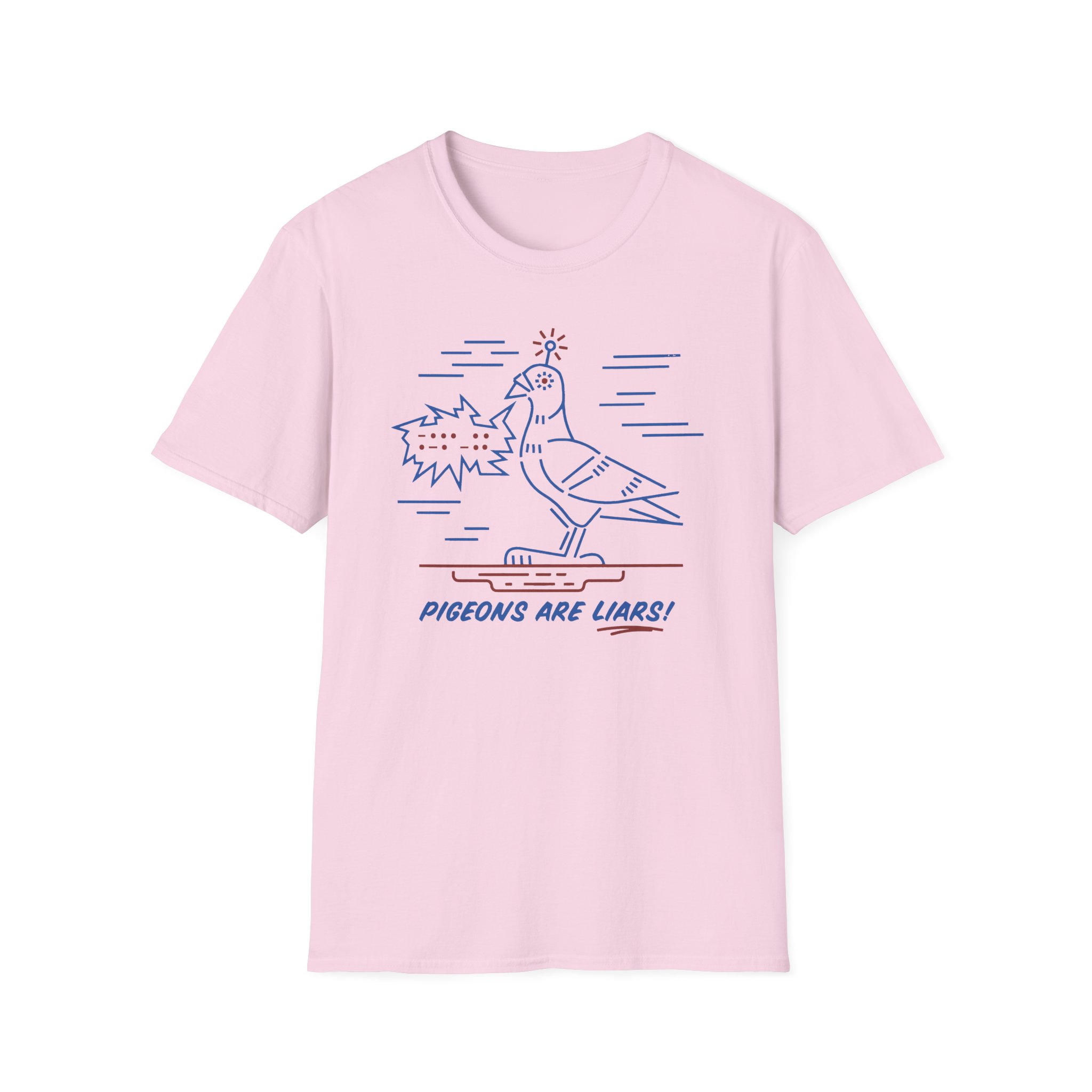 Birds Arent Real Pigeons Are Liars Unisex Softstyle T-Shirt