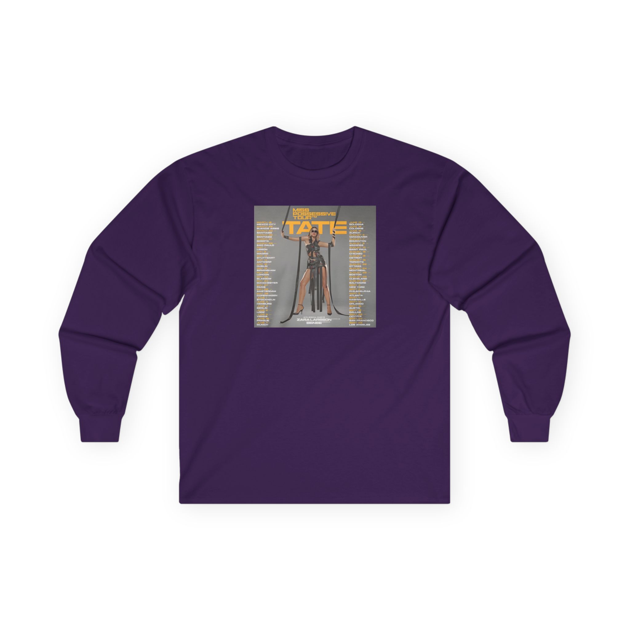 Tate Mcrae Miss Possessive Tour 2025 Unisex Ultra Cotton Long Sleeve Tee