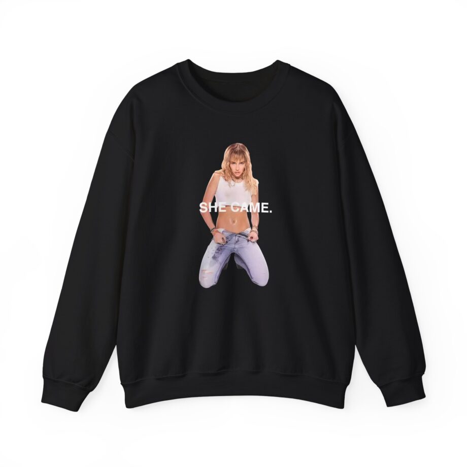 Miley Cyrus She Came Black Unisex Heavy Blend™ Crewneck Sweatshirt