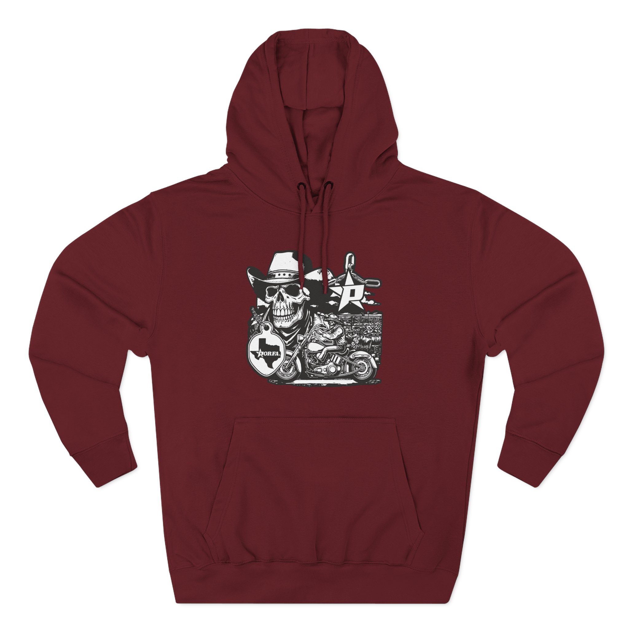 Porfa Texas Ride Three-Panel Fleece Hoodie