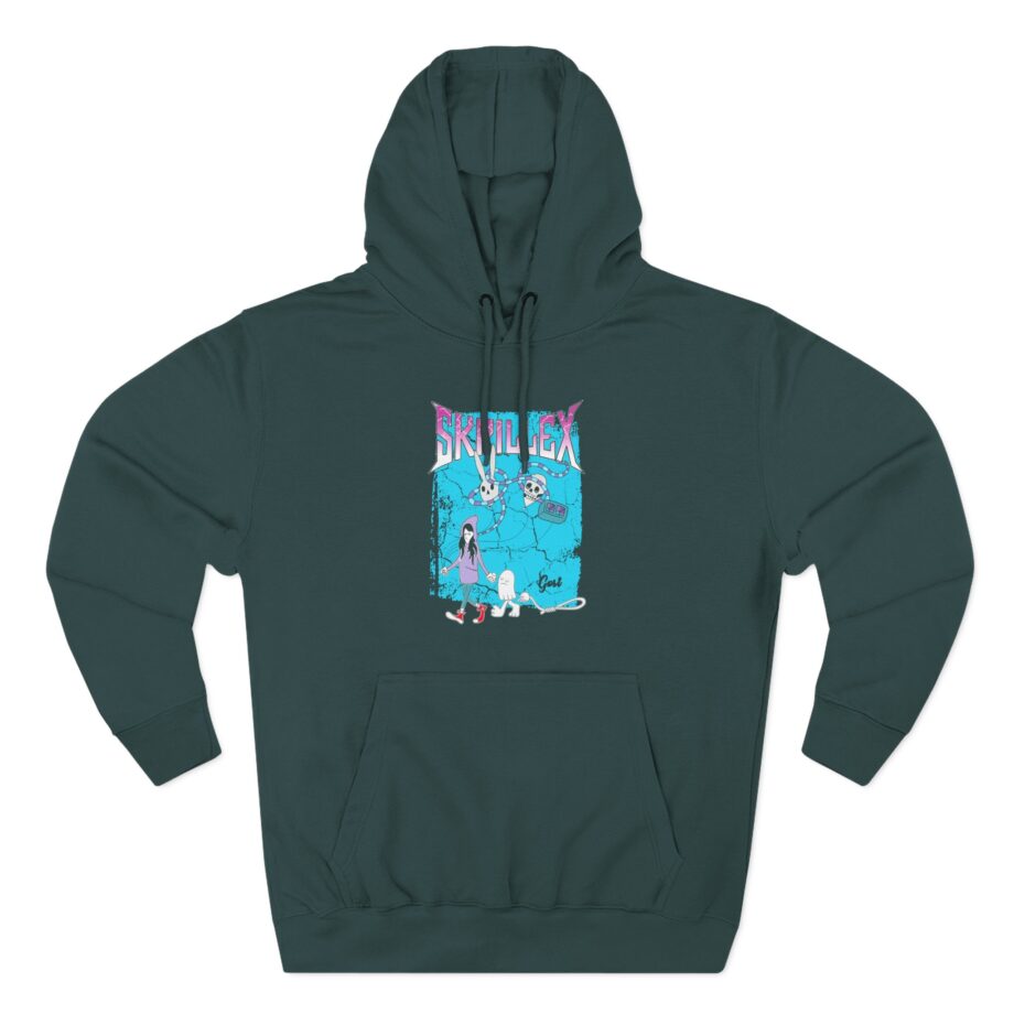 Skrillex Gost Album Cover Three-Panel Fleece Hoodie