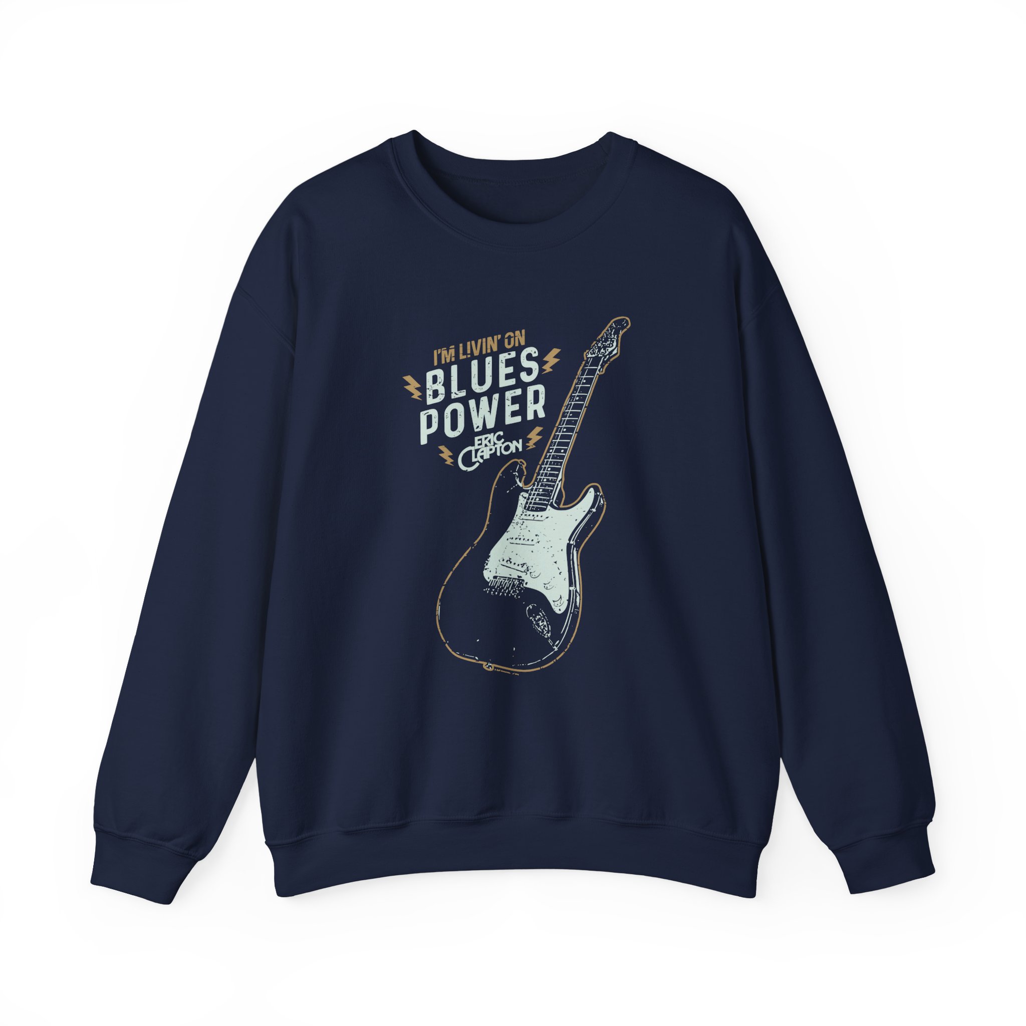 Eric Clapton Livin on Blues Power Unisex Heavy Blendâ„¢ Crewneck Sweatshirt